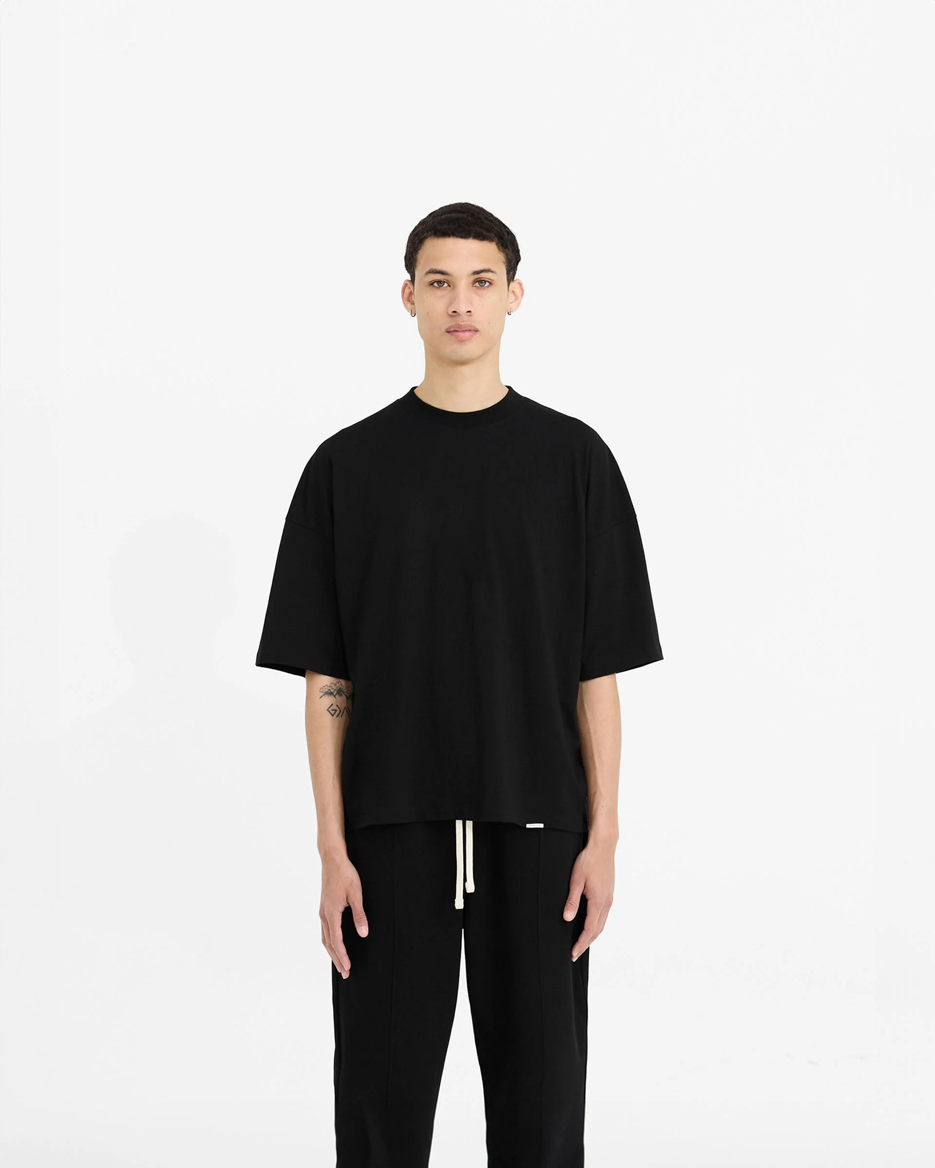 Initial Boxy T-Shirt - Black - Image 3