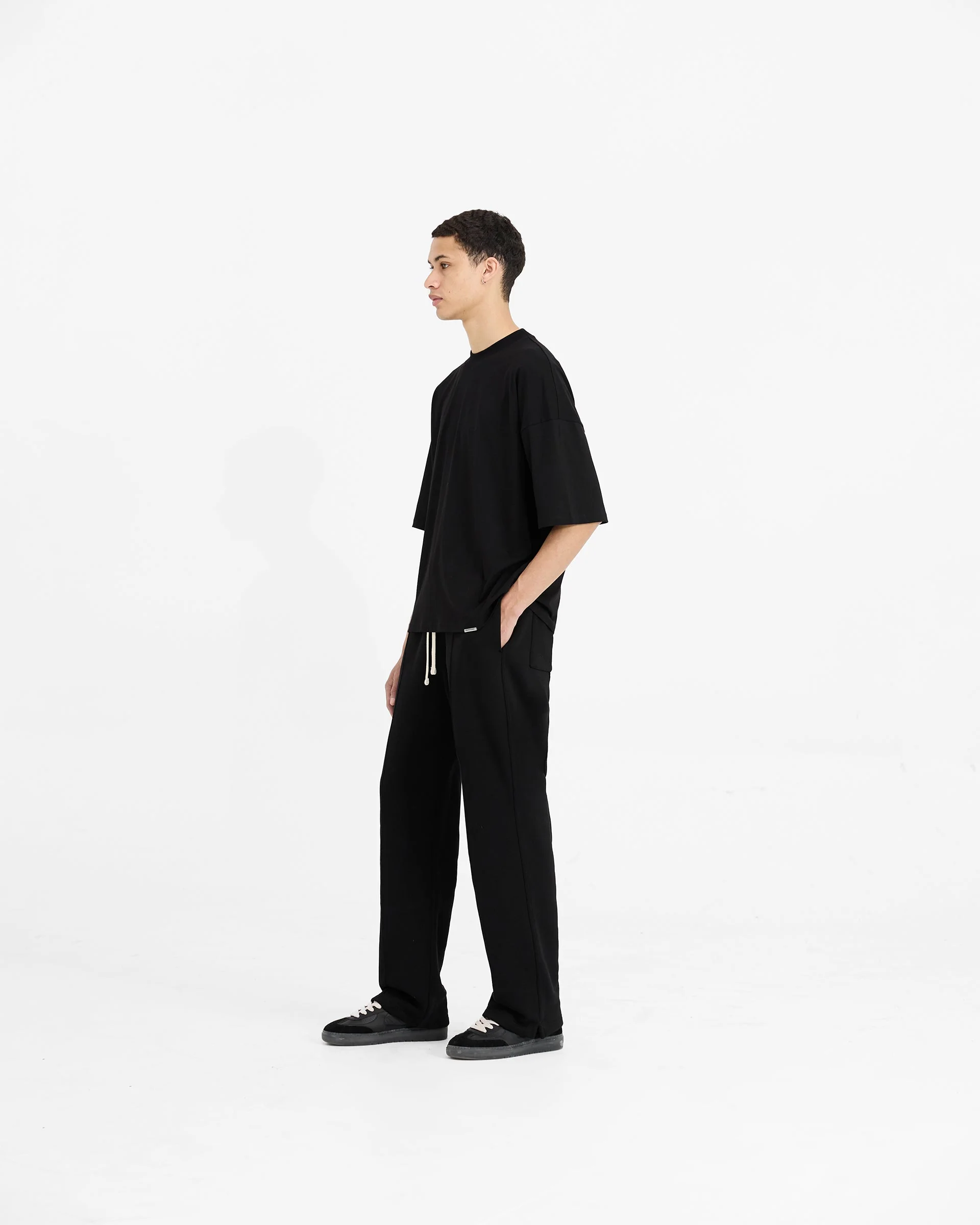 Initial Boxy T-Shirt - Black - Image 6