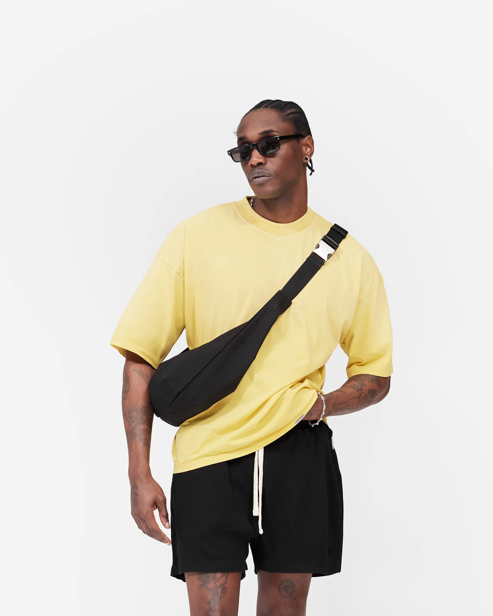 Initial Boxy T-Shirt - Canary Yellow - Image 2