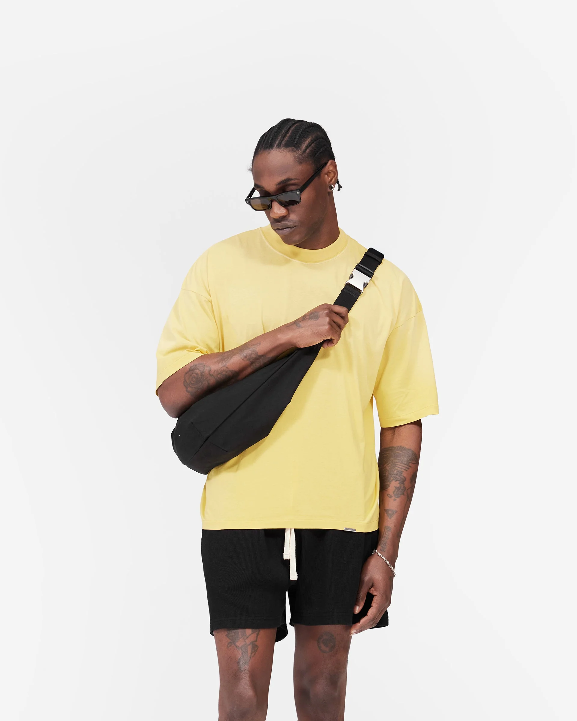 Initial Boxy T-Shirt - Canary Yellow - Image 3