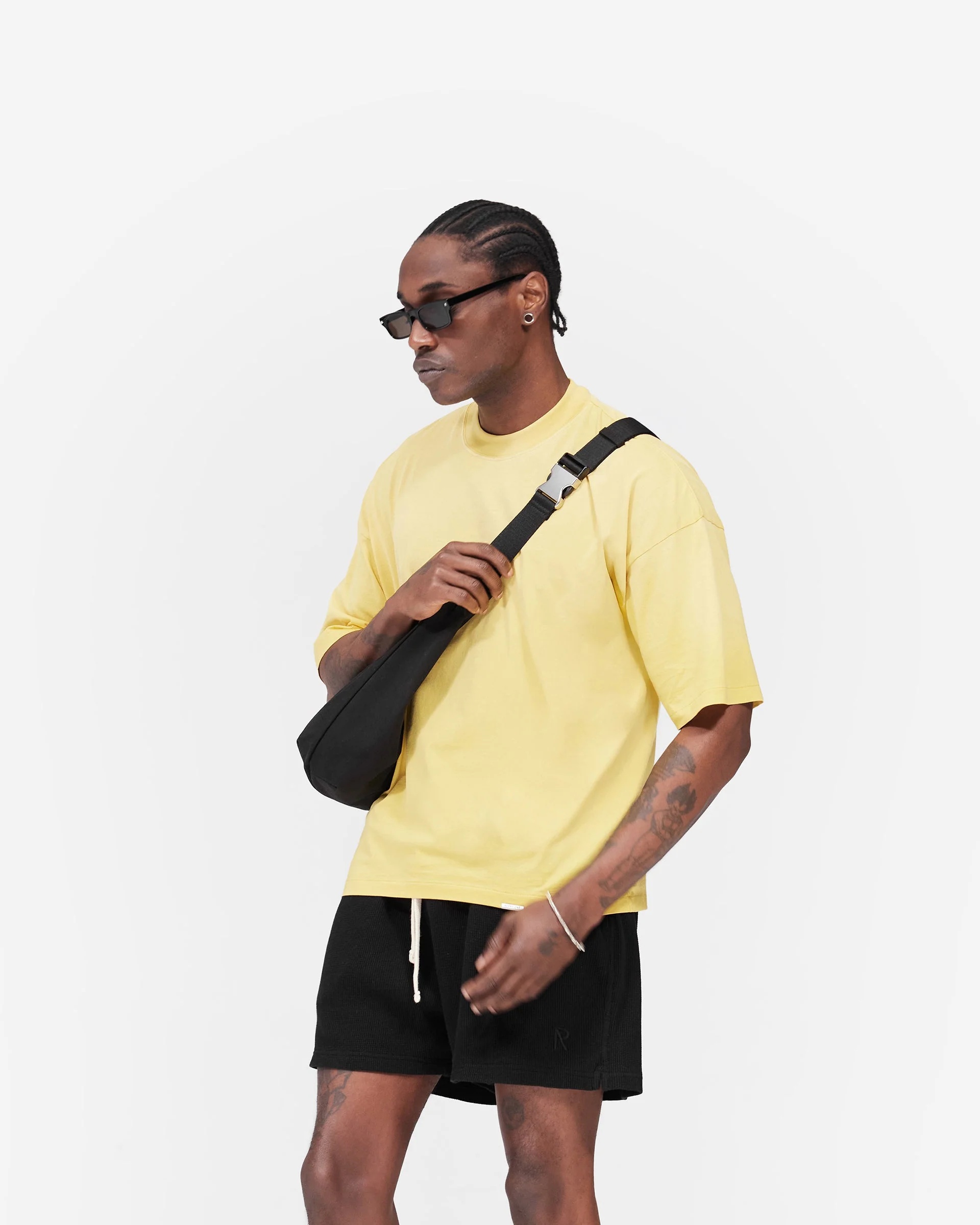 Initial Boxy T-Shirt - Canary Yellow - Image 4
