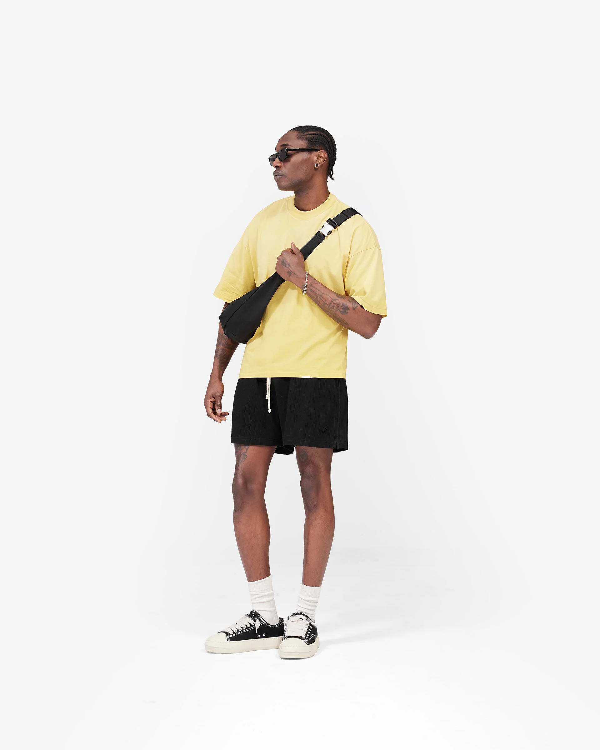 Initial Boxy T-Shirt - Canary Yellow - Image 8