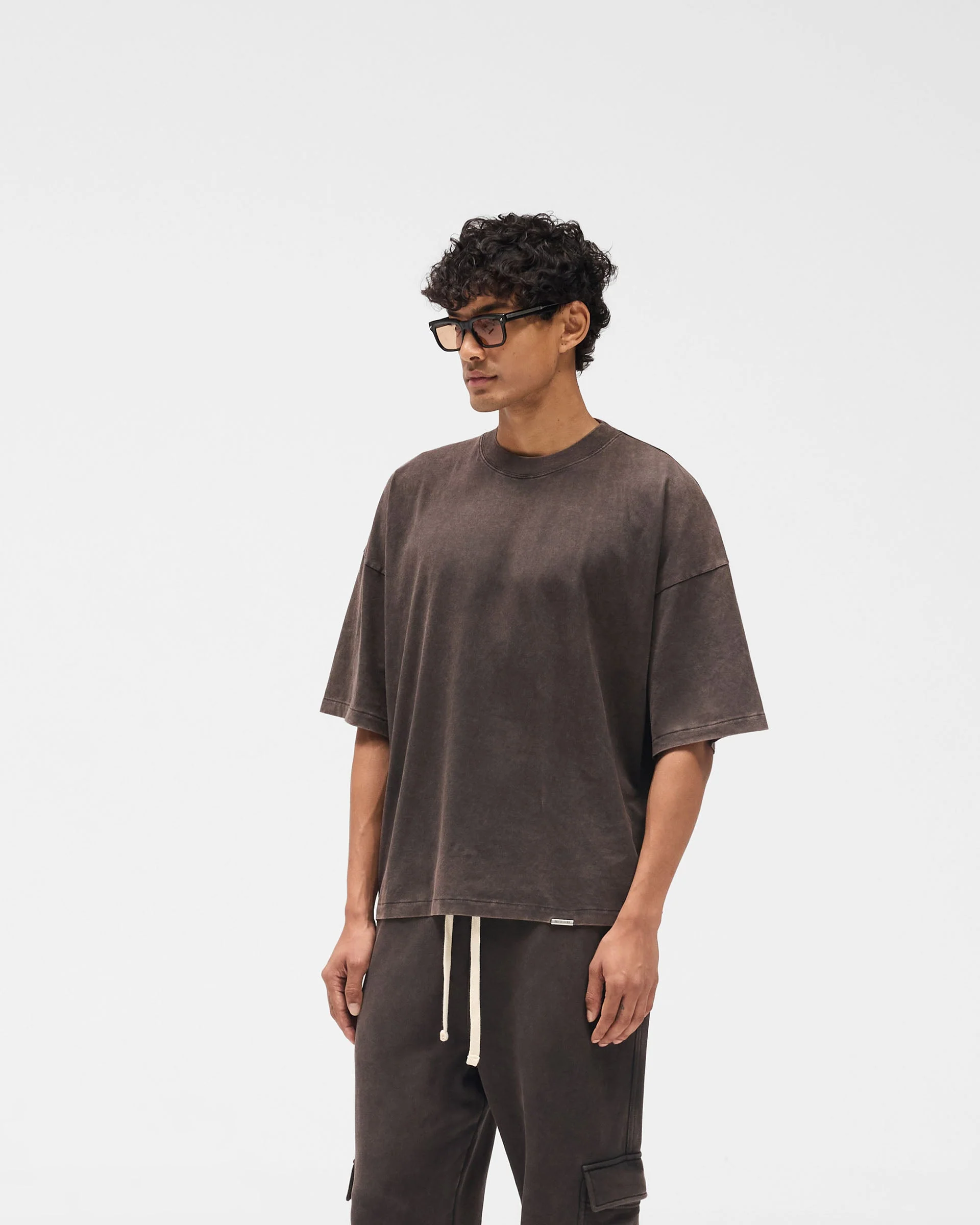 Initial Boxy T-Shirt - Coffee - Image 2