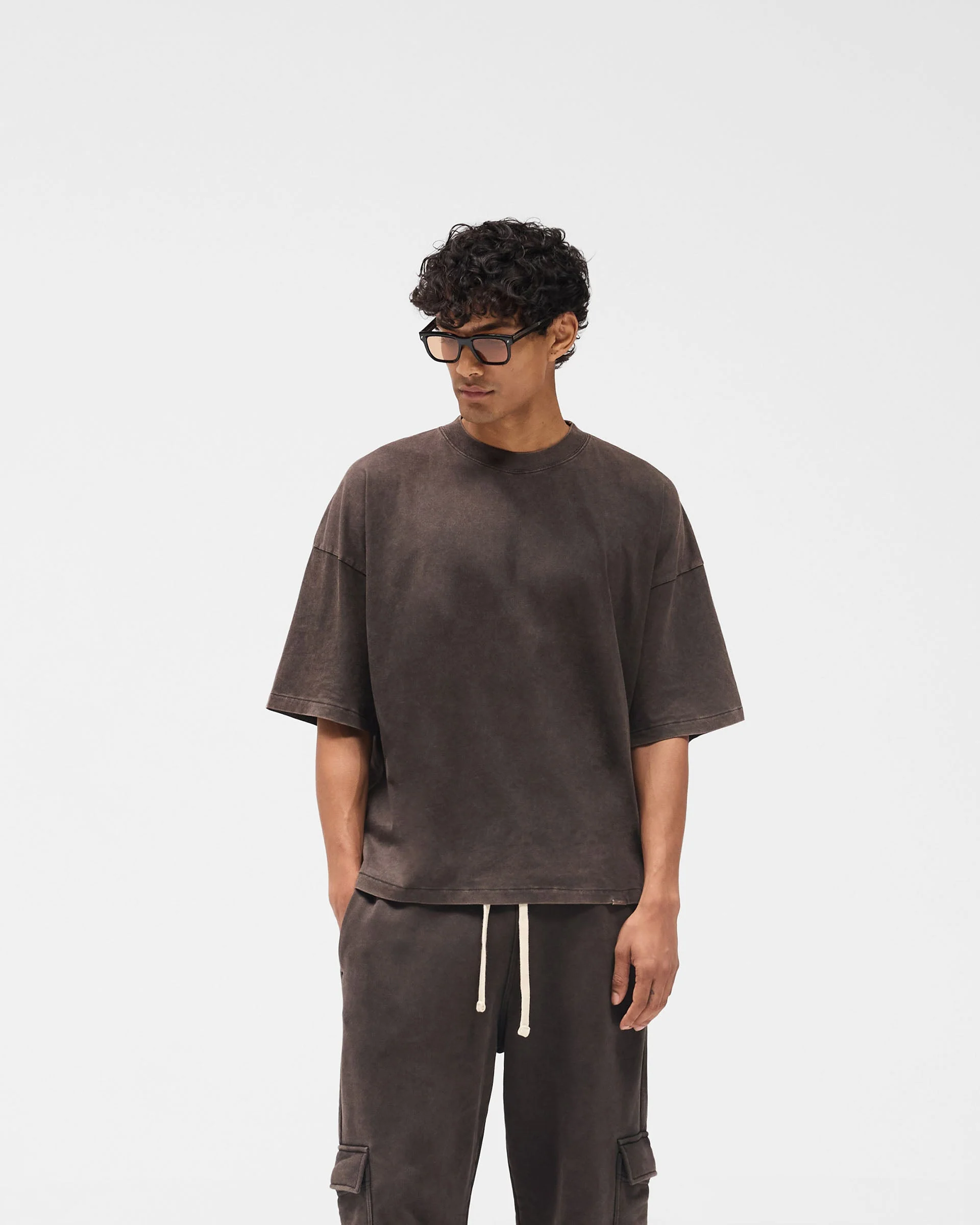 Initial Boxy T-Shirt - Coffee - Image 3