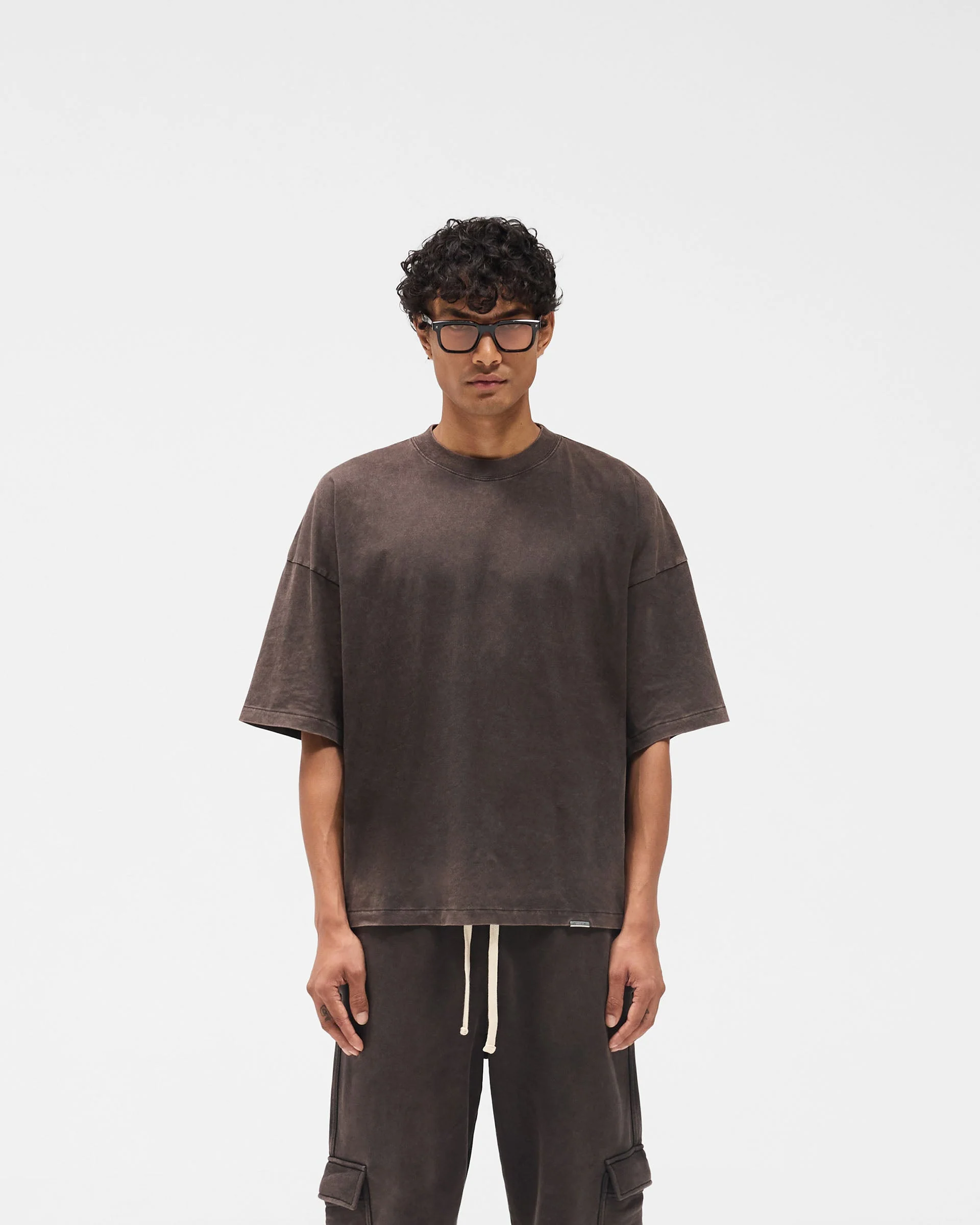 Initial Boxy T-Shirt - Coffee - Image 4