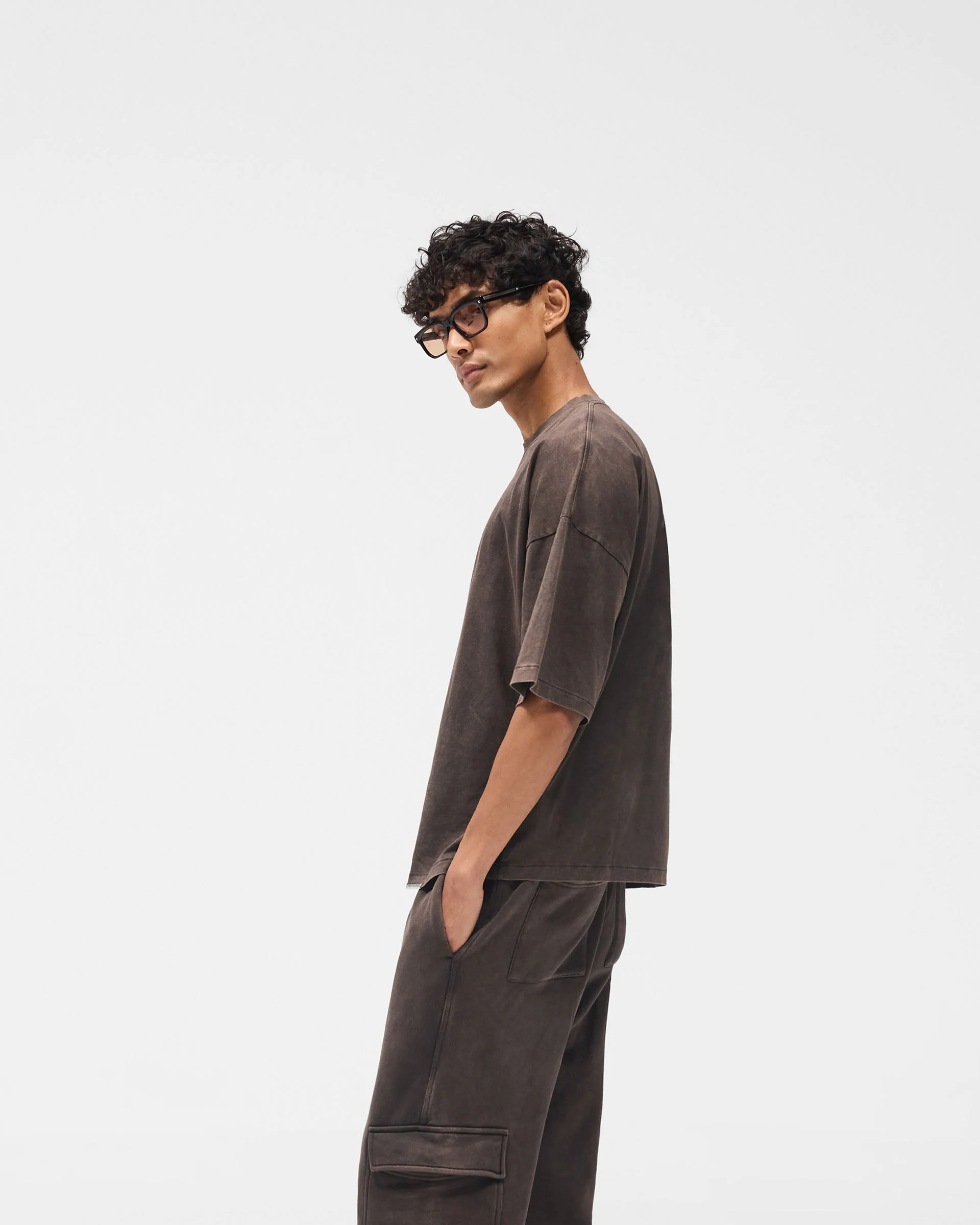 Initial Boxy T-Shirt - Coffee - Image 5