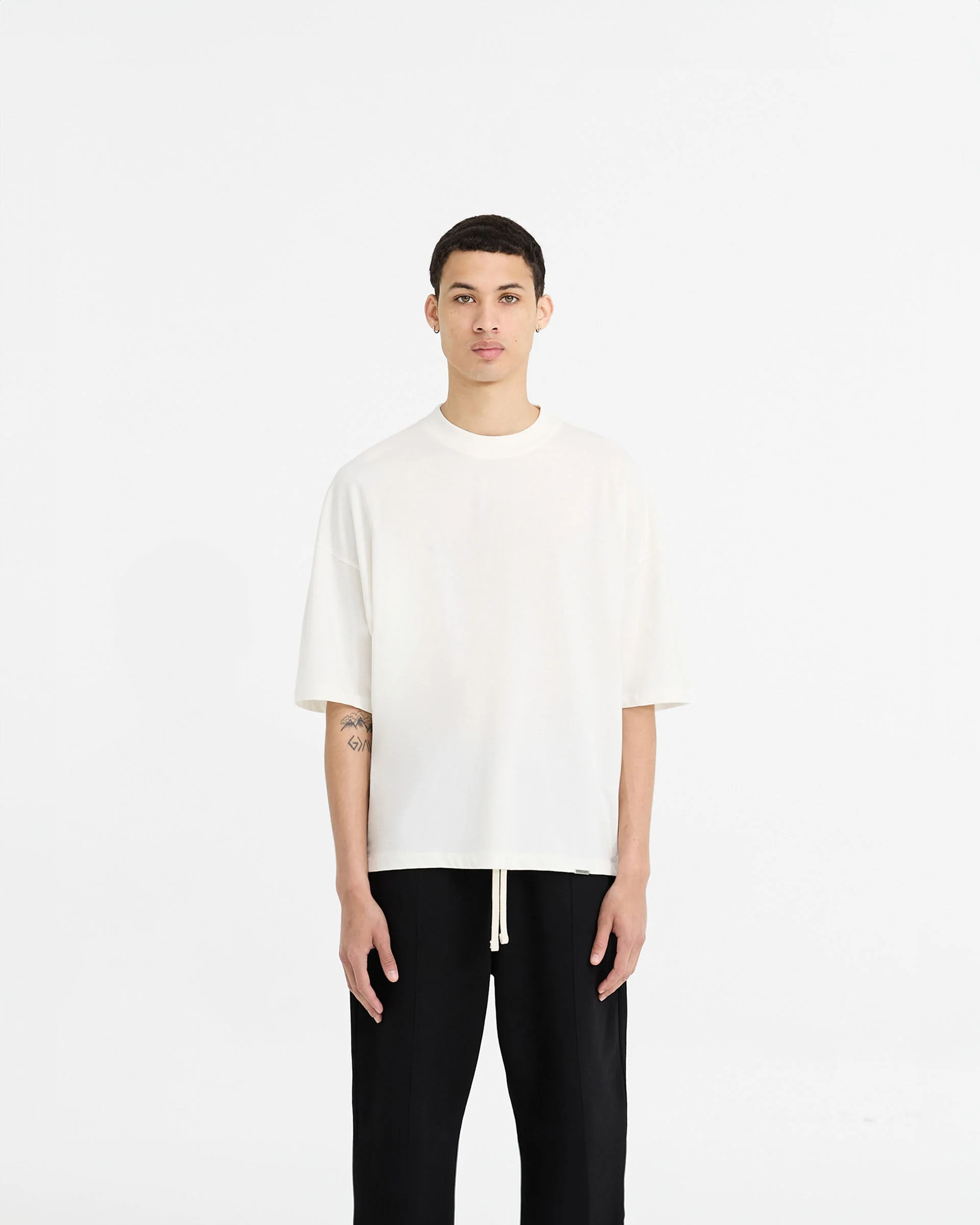 Initial Boxy T-Shirt - Flat White - Image 3