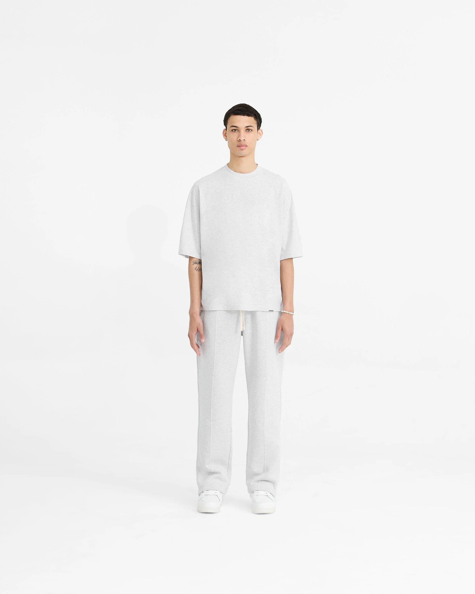Initial Boxy T-Shirt - Ice Grey Marl - Image 5