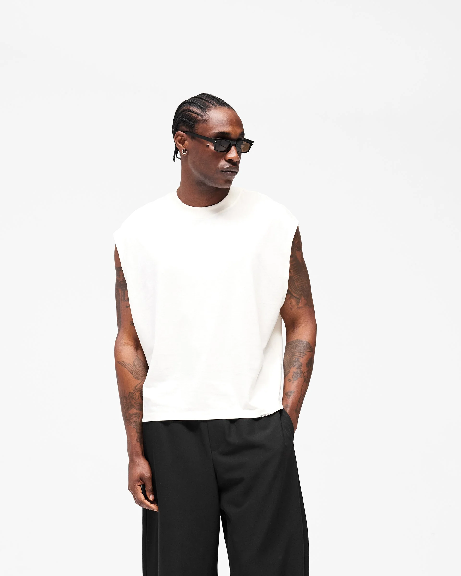 Initial Boxy Tank - Flat White - Image 2