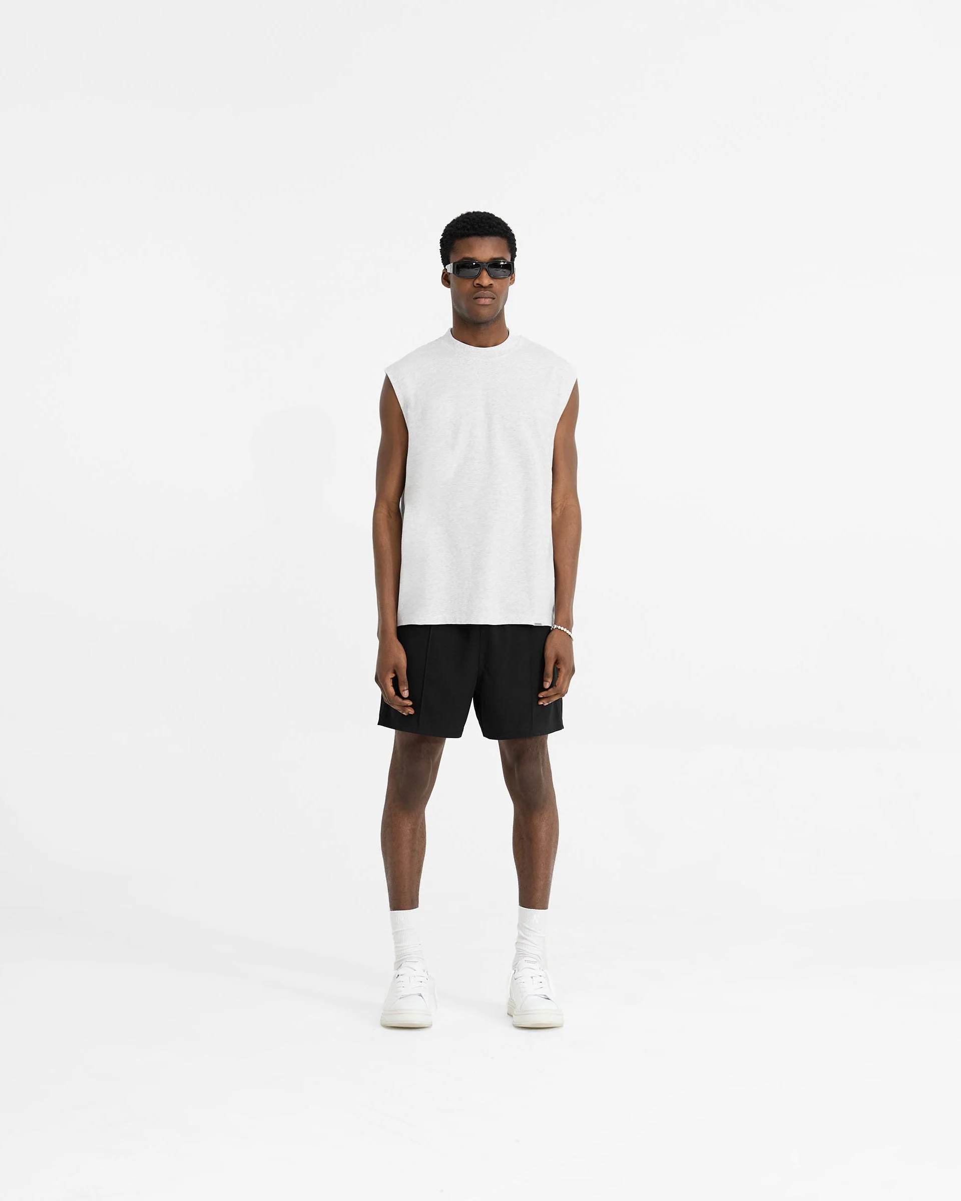 Initial Boxy Tank - Ice Grey Marl - Image 5