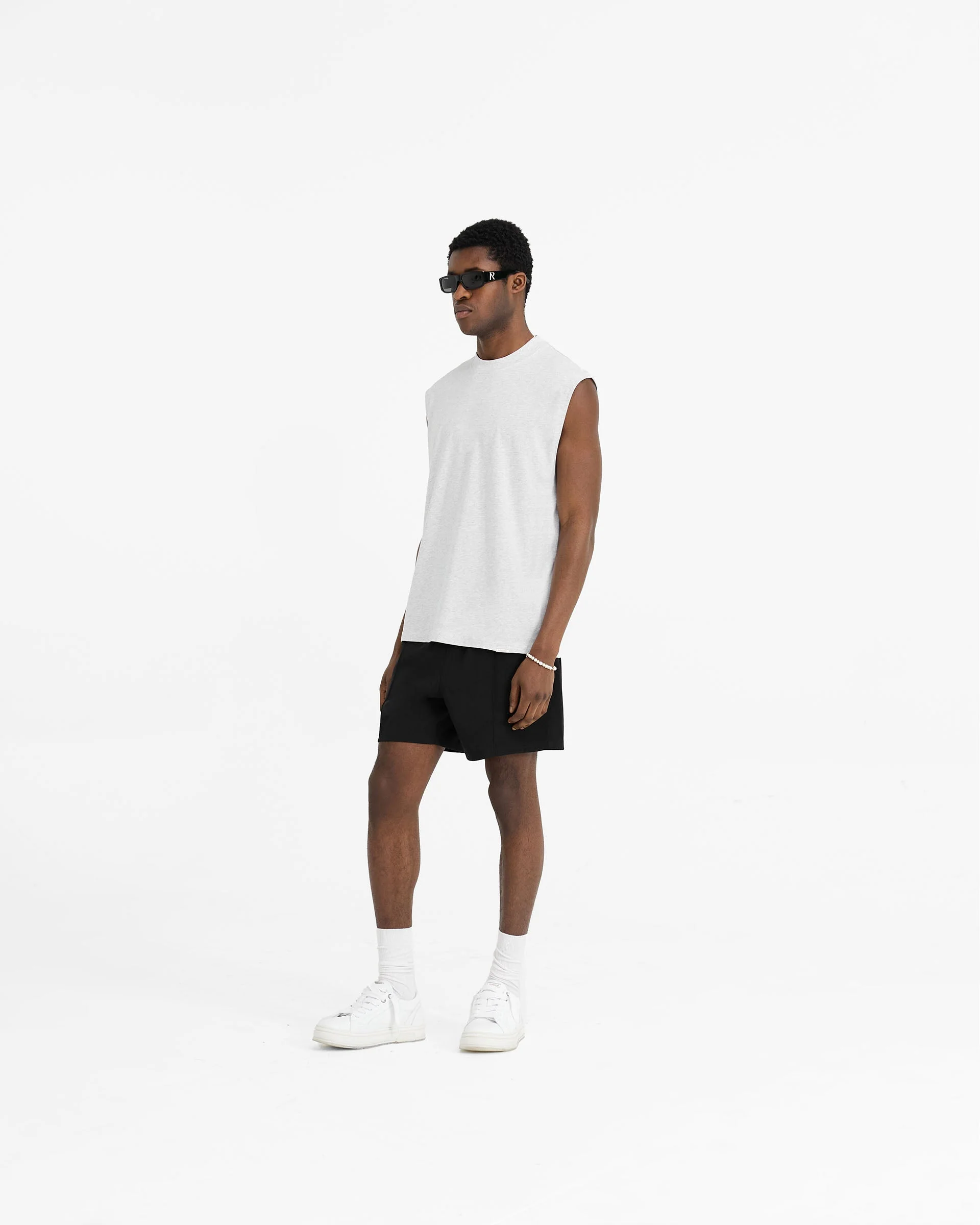 Initial Boxy Tank - Ice Grey Marl - Image 6