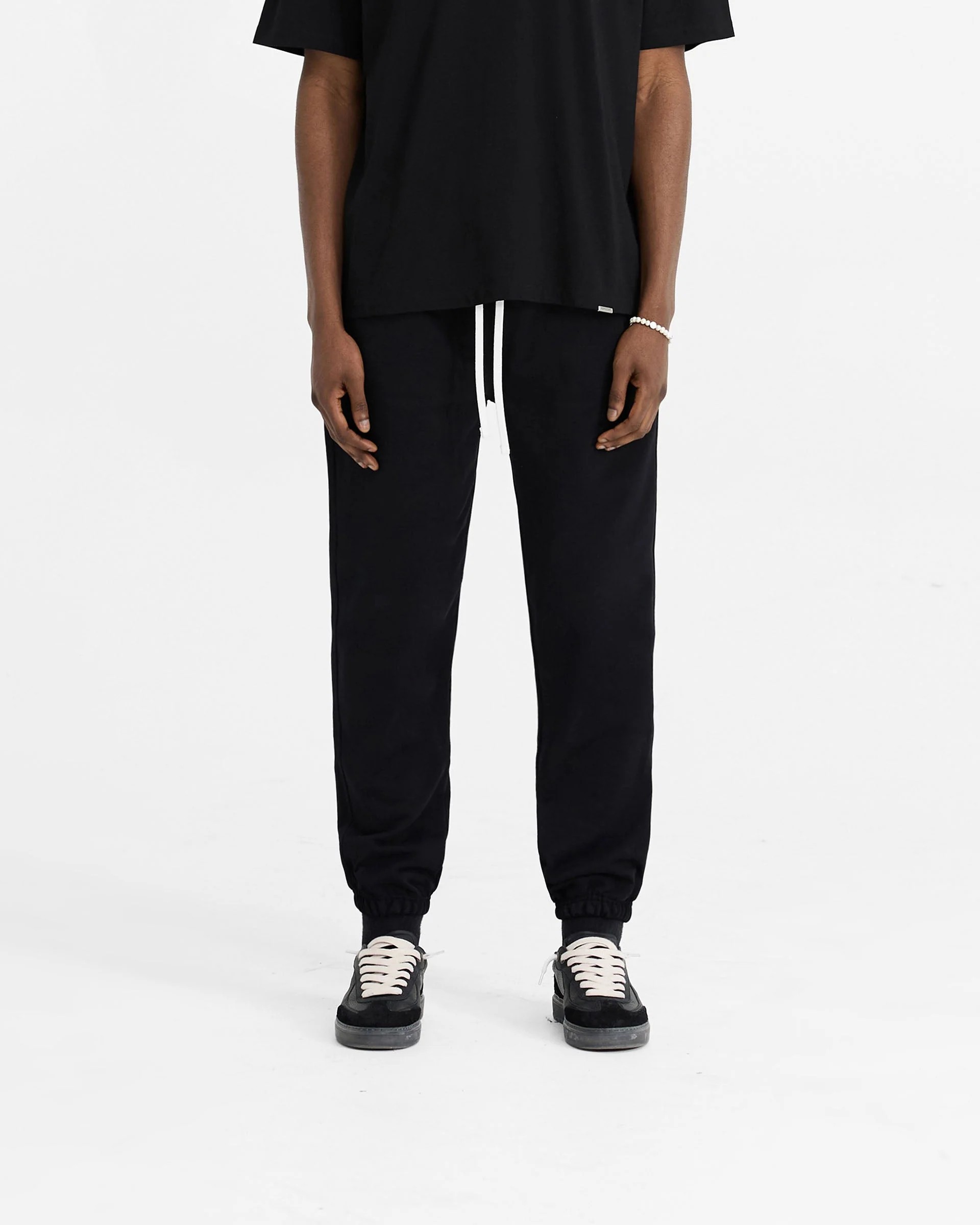 Initial Cuffed Sweatpant - Black - Image 3