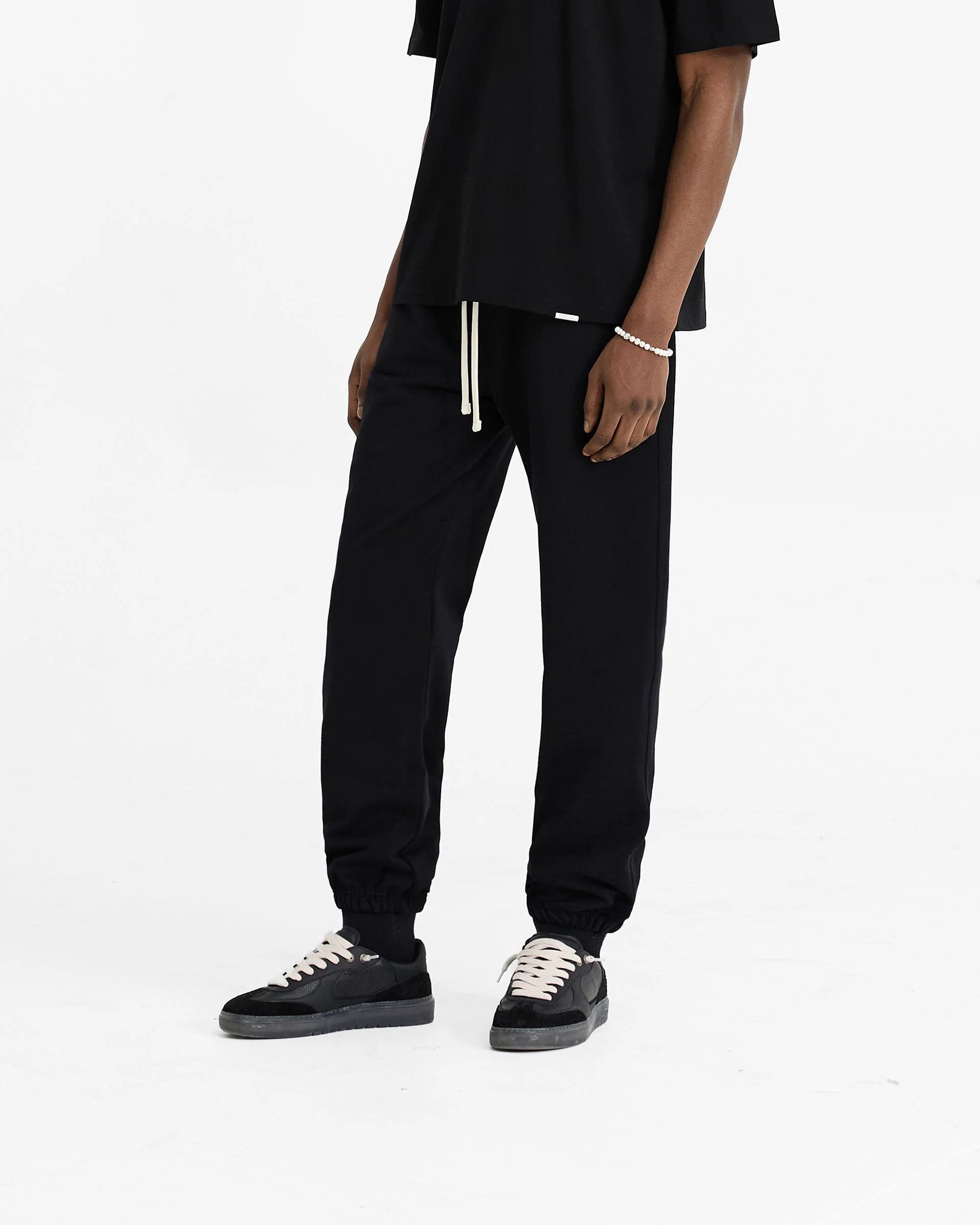 Initial Cuffed Sweatpant - Black - Image 4