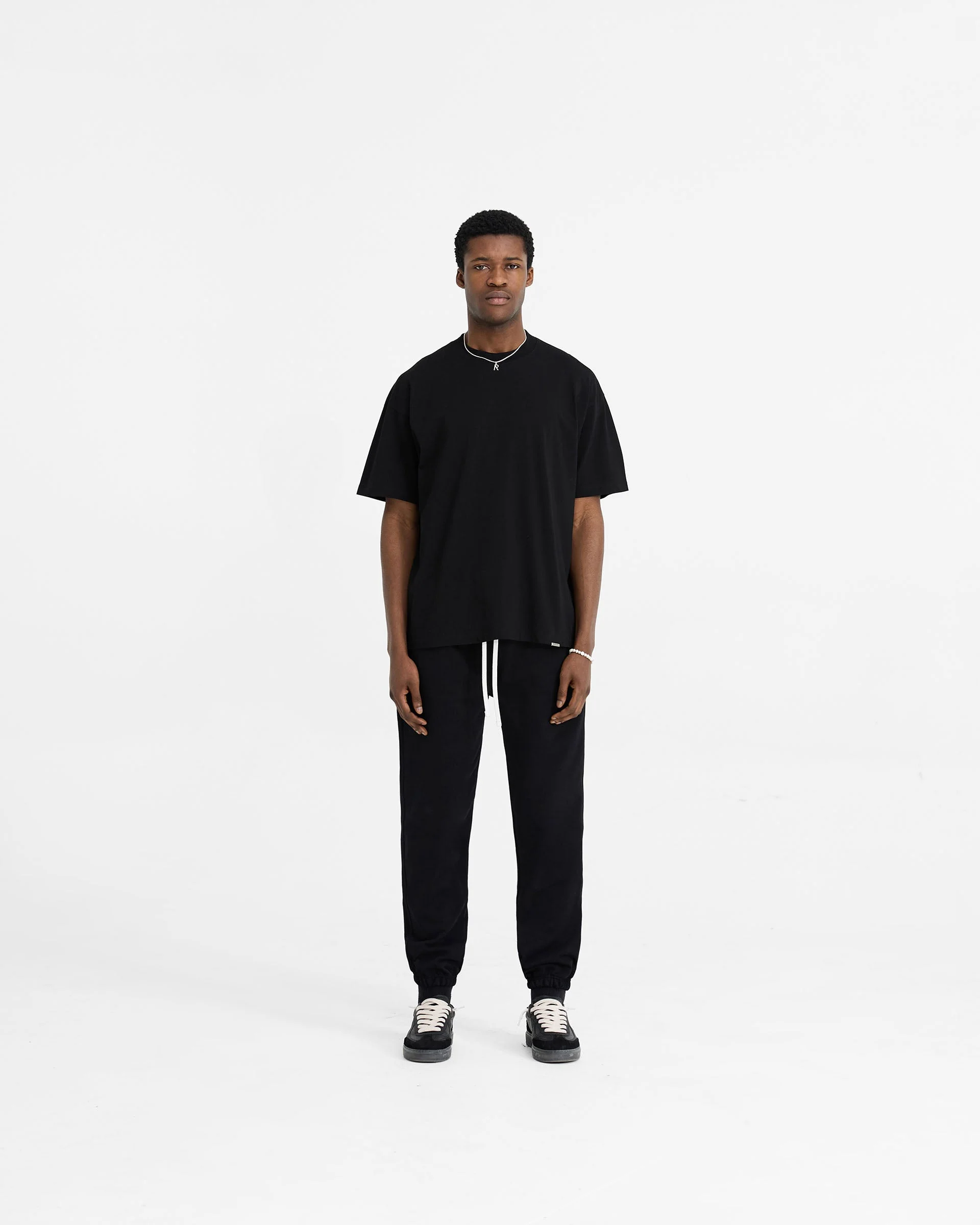 Initial Cuffed Sweatpant - Black - Image 5