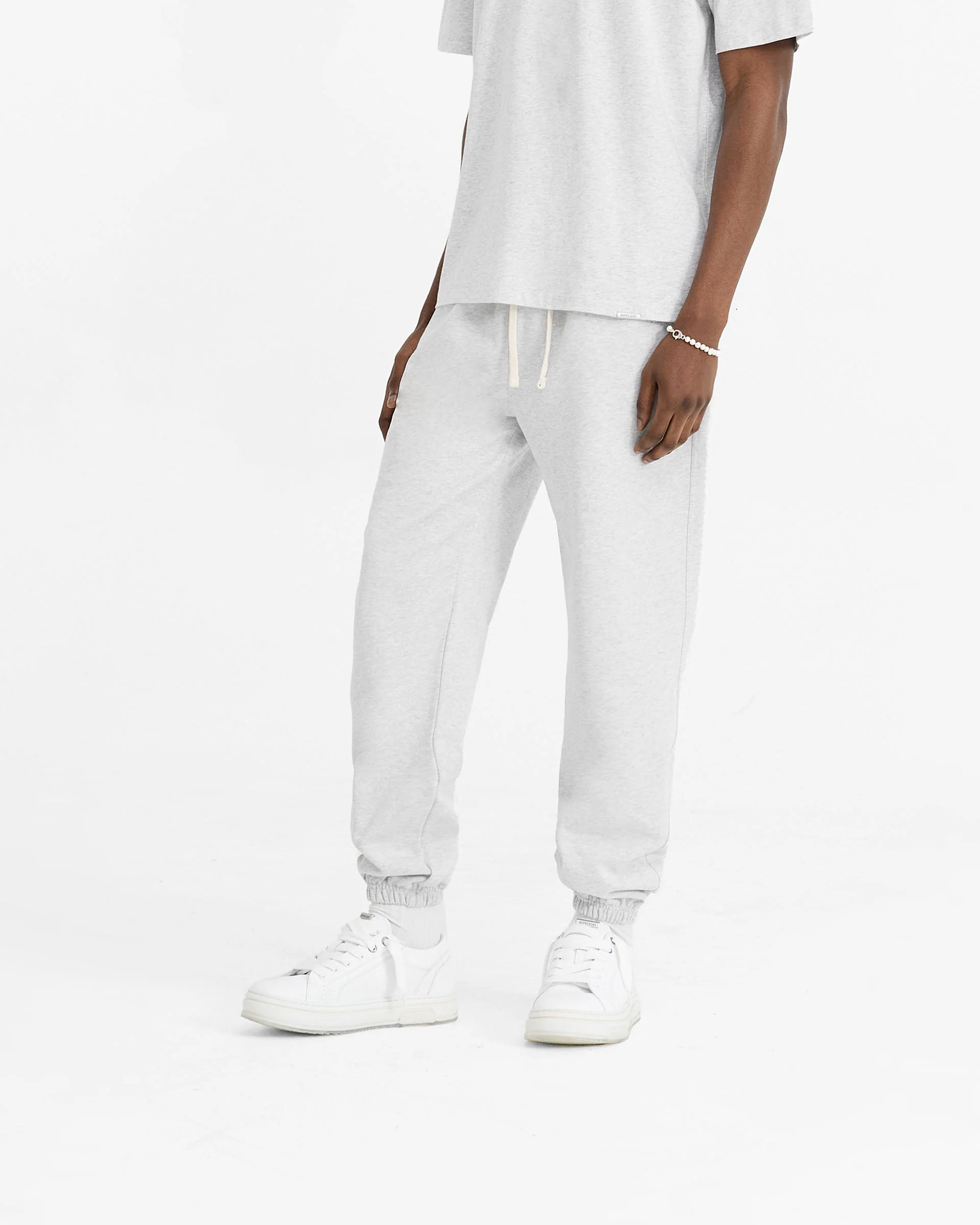 Initial Cuffed Sweatpant - Ice Grey Marl - Image 4