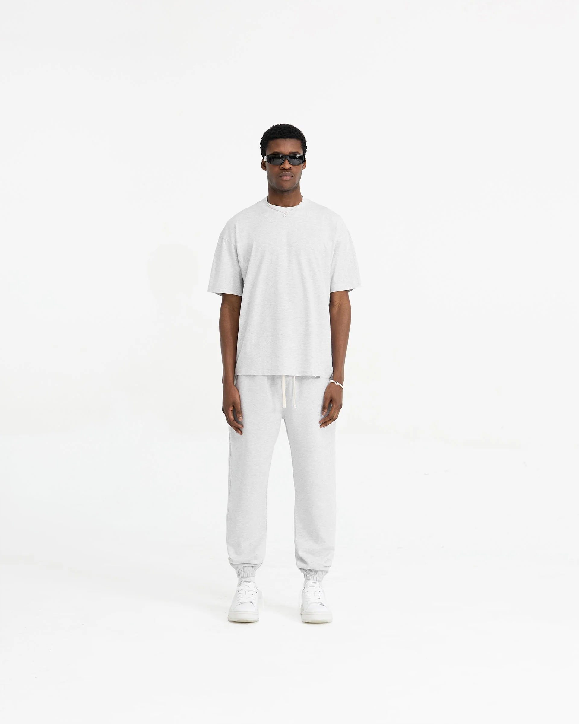 Initial Cuffed Sweatpant - Ice Grey Marl - Image 6