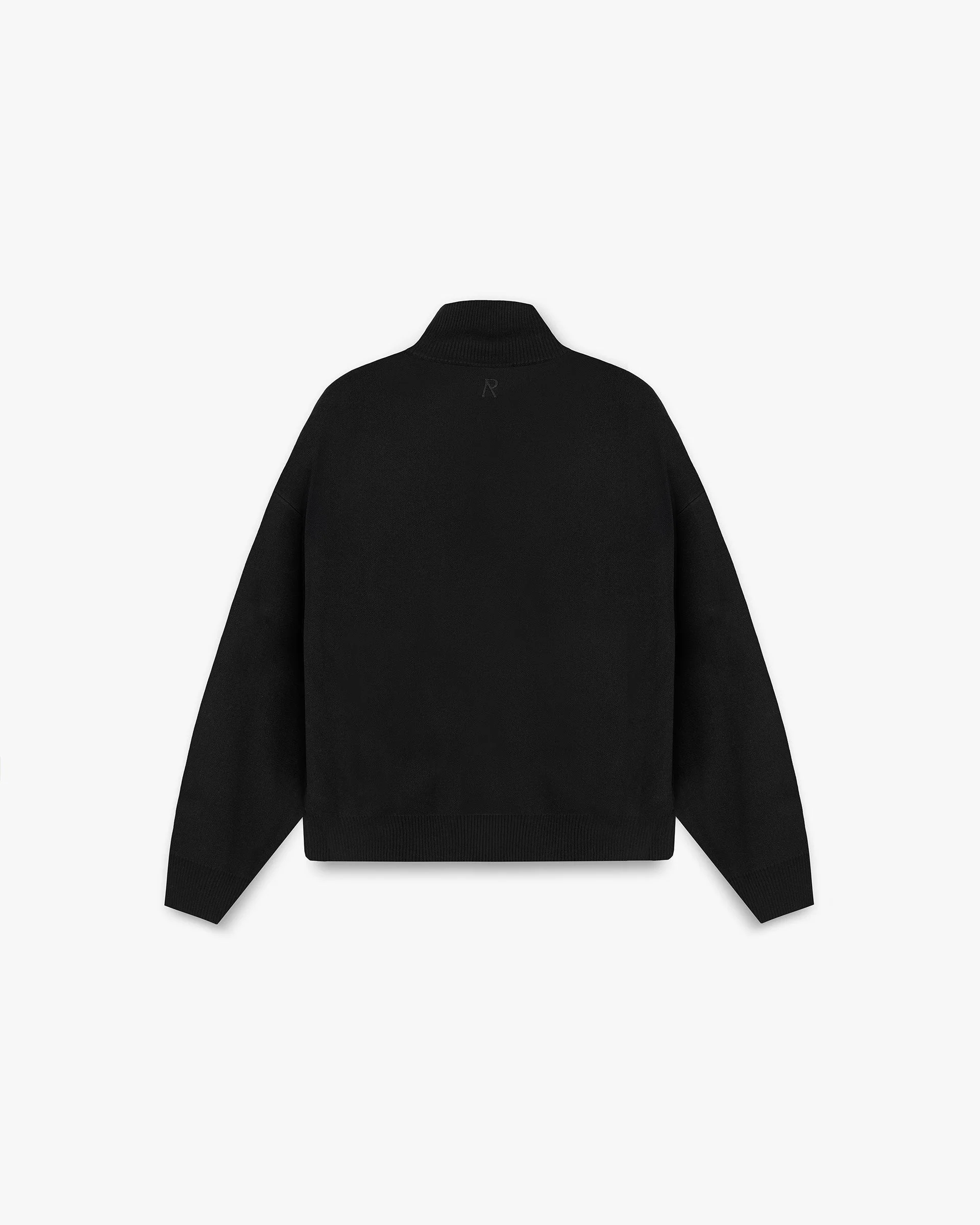Initial Knitted Track Jacket - Jet Black - Image 2