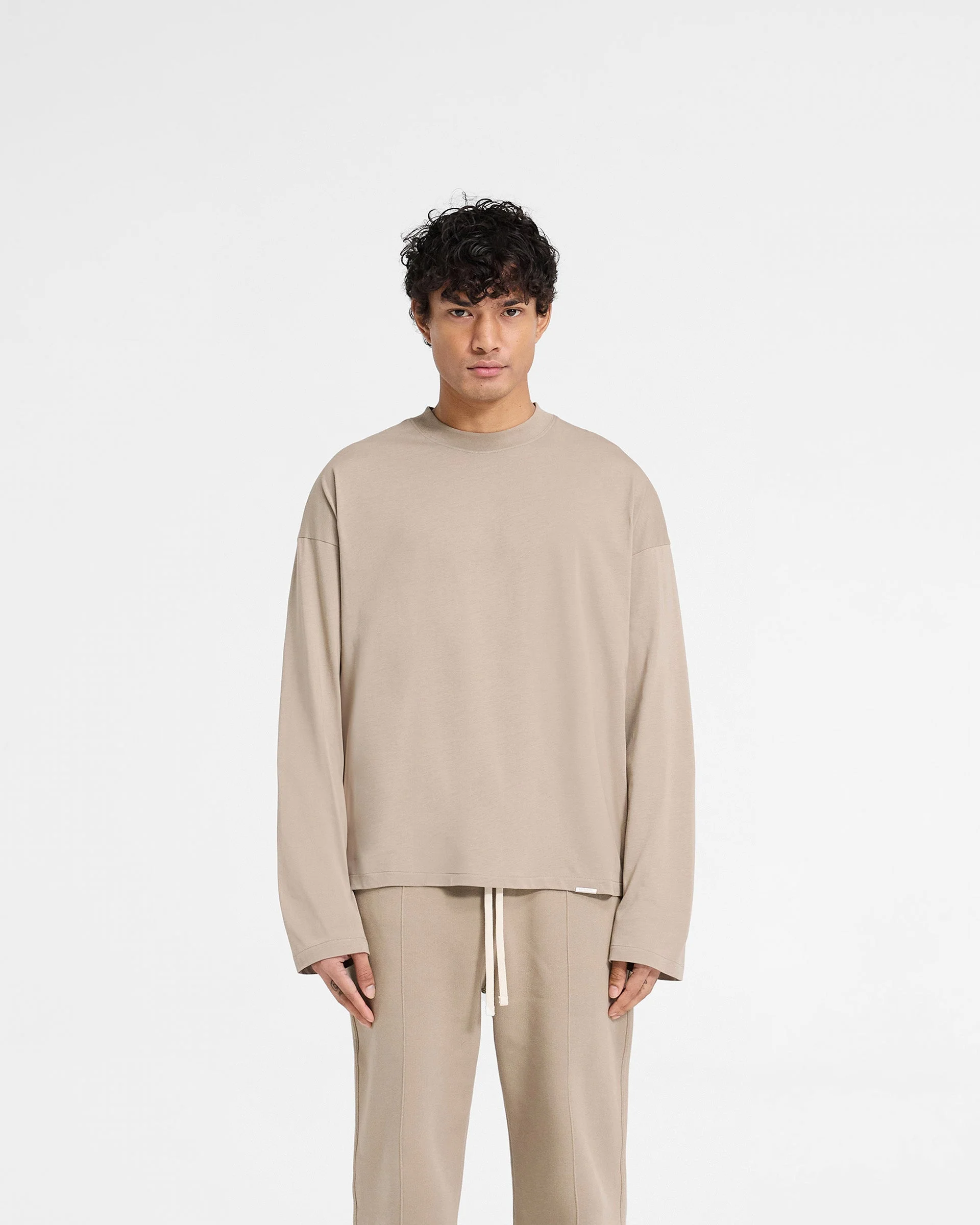 Initial Long Sleeve Open Cuff T-Shirt - Dune - Image 3