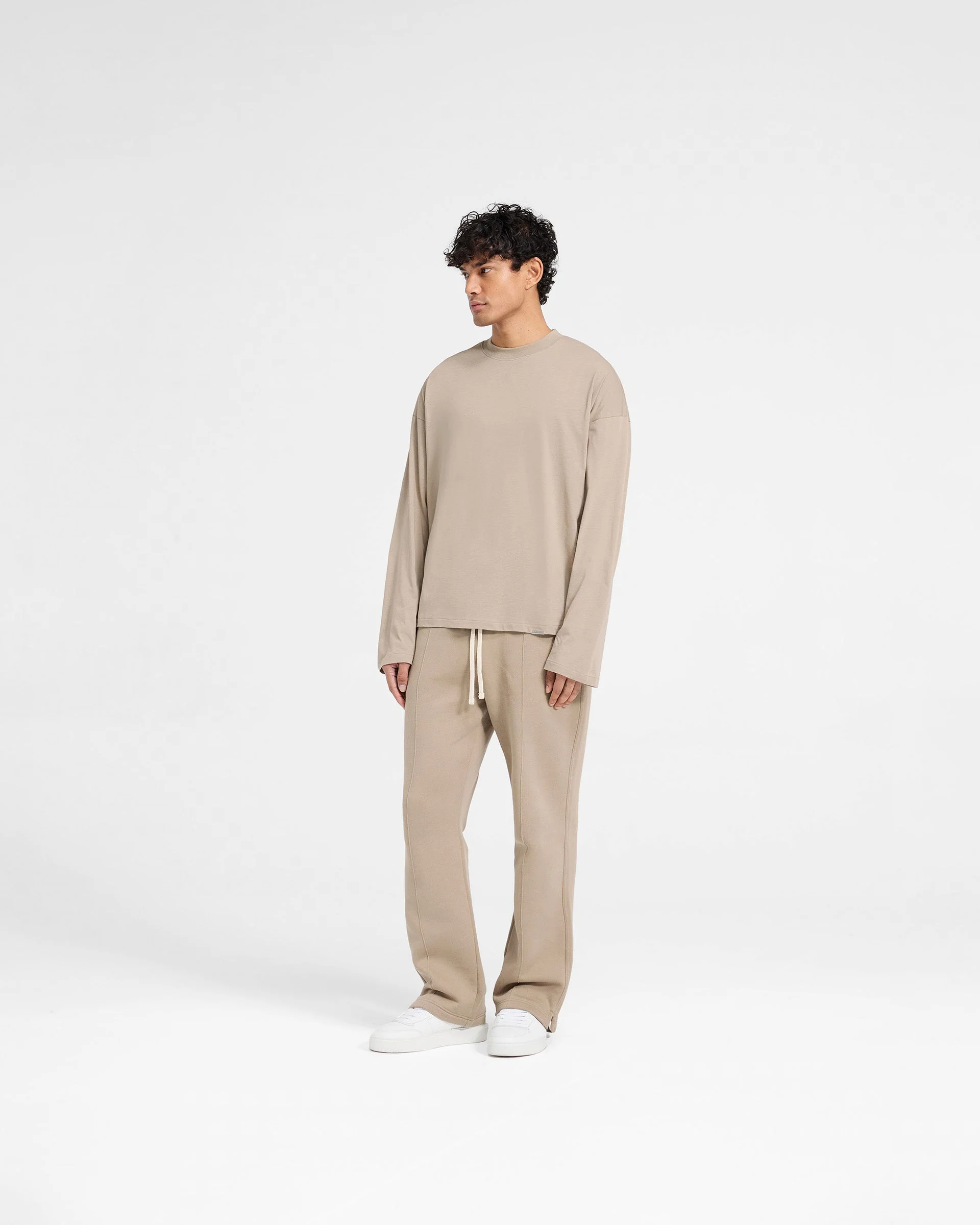 Initial Long Sleeve Open Cuff T-Shirt - Dune - Image 6
