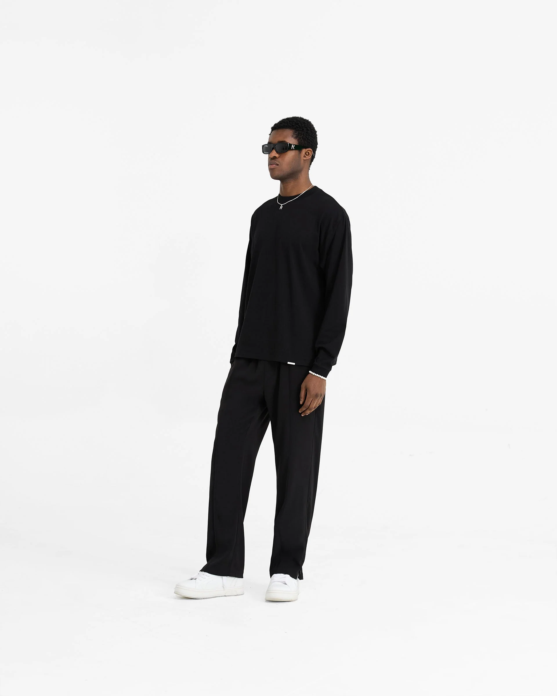 Initial Long Sleeve T-Shirt - Black - Image 6