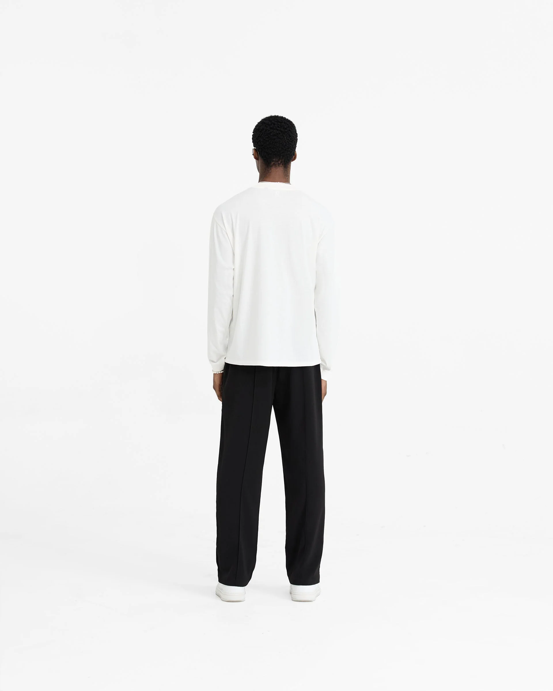 Initial Long Sleeve T-Shirt - Flat White - Image 7