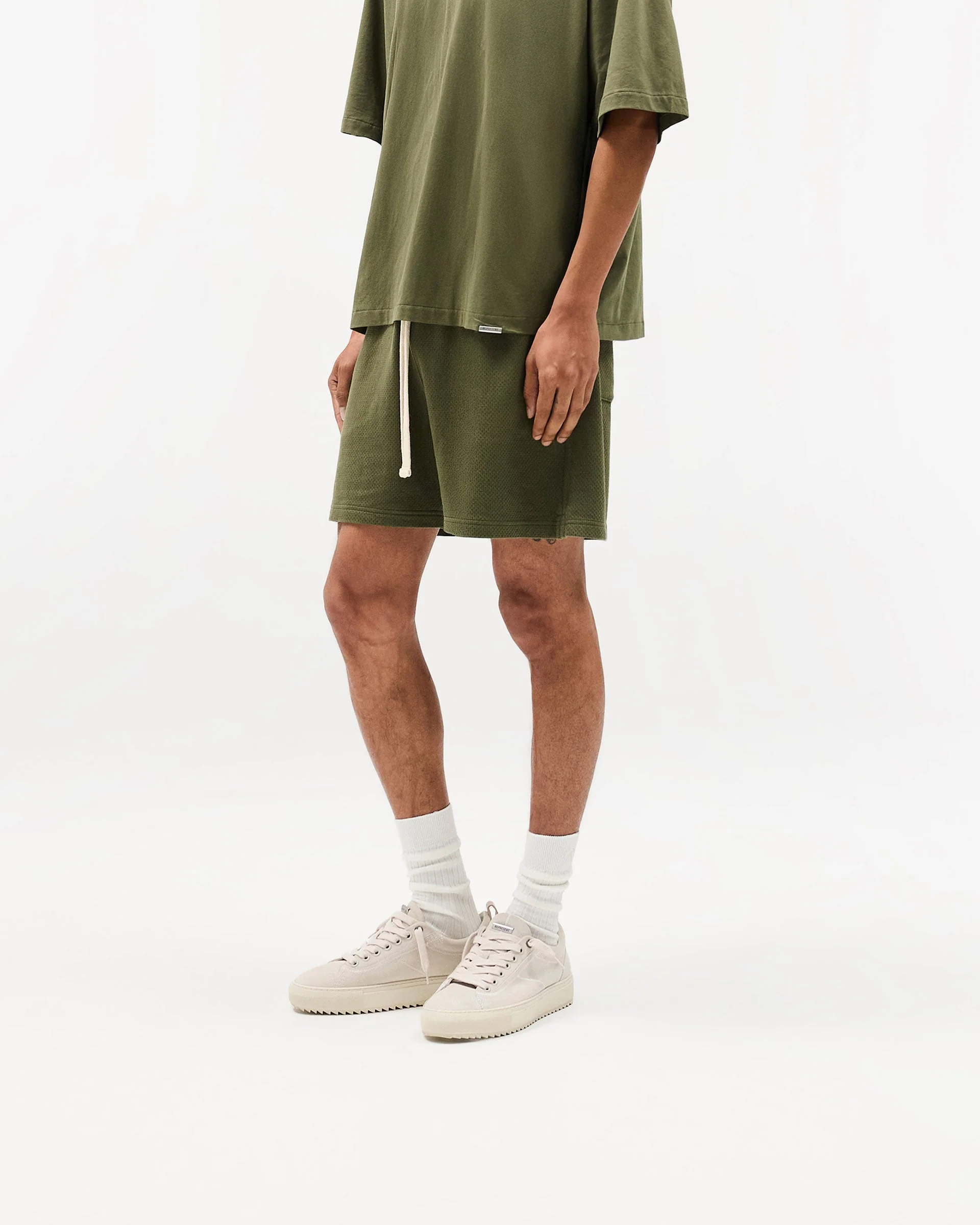 Initial Mesh Shorts - Army Green - Image 2