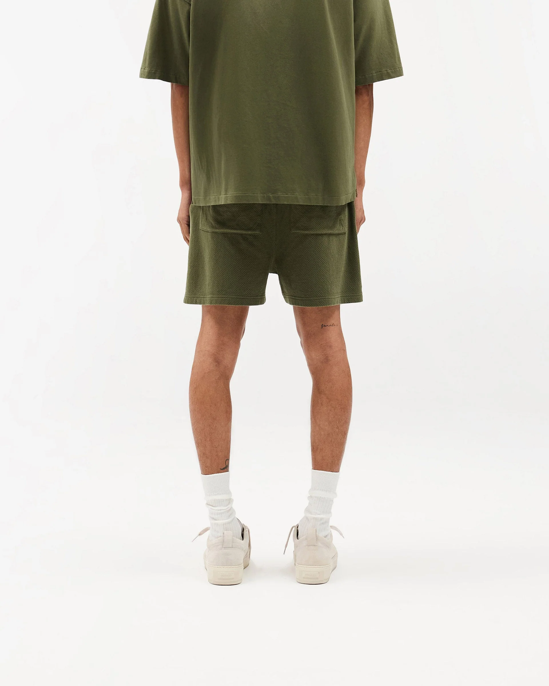 Initial Mesh Shorts - Army Green - Image 4