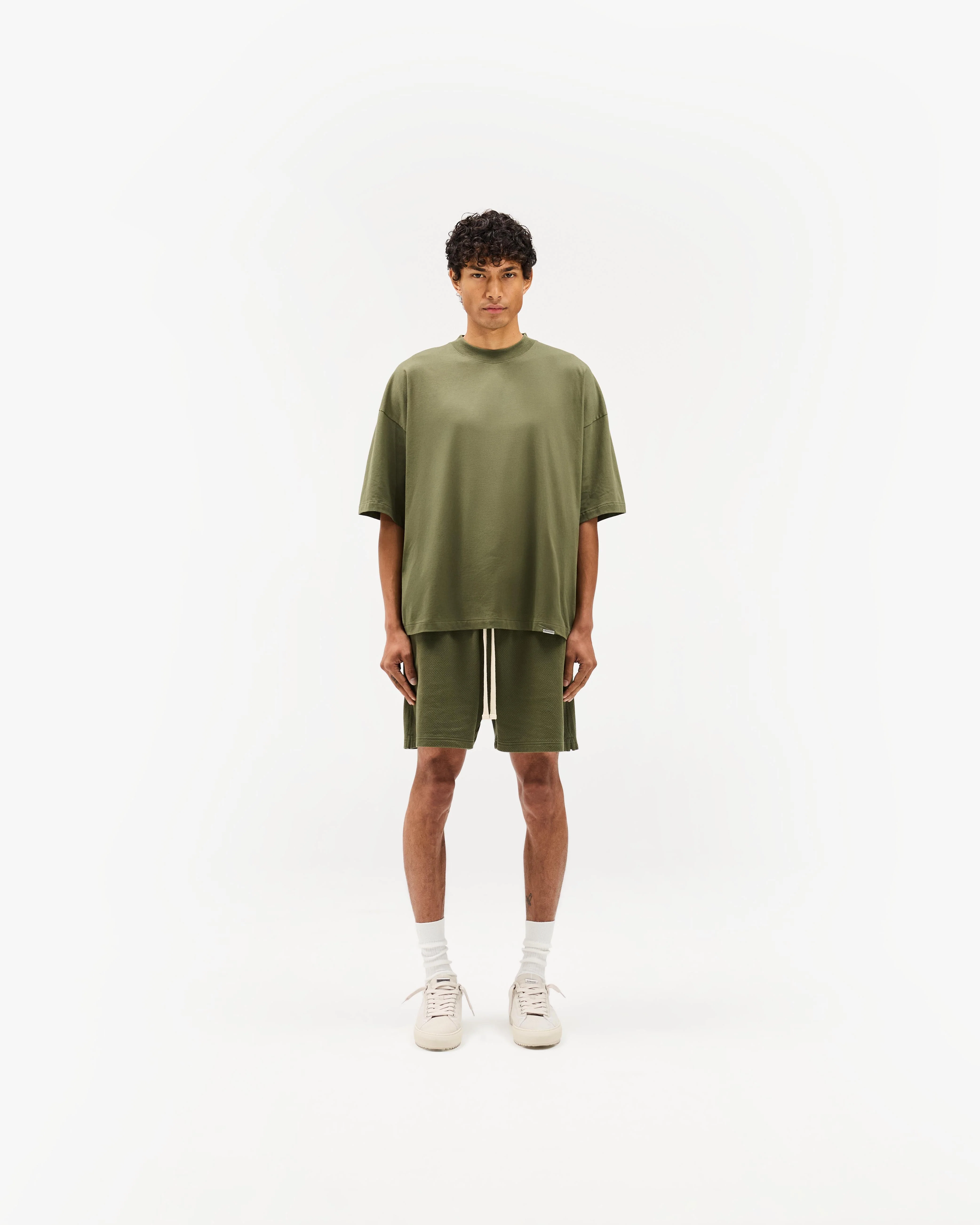 Initial Mesh Shorts - Army Green - Image 5