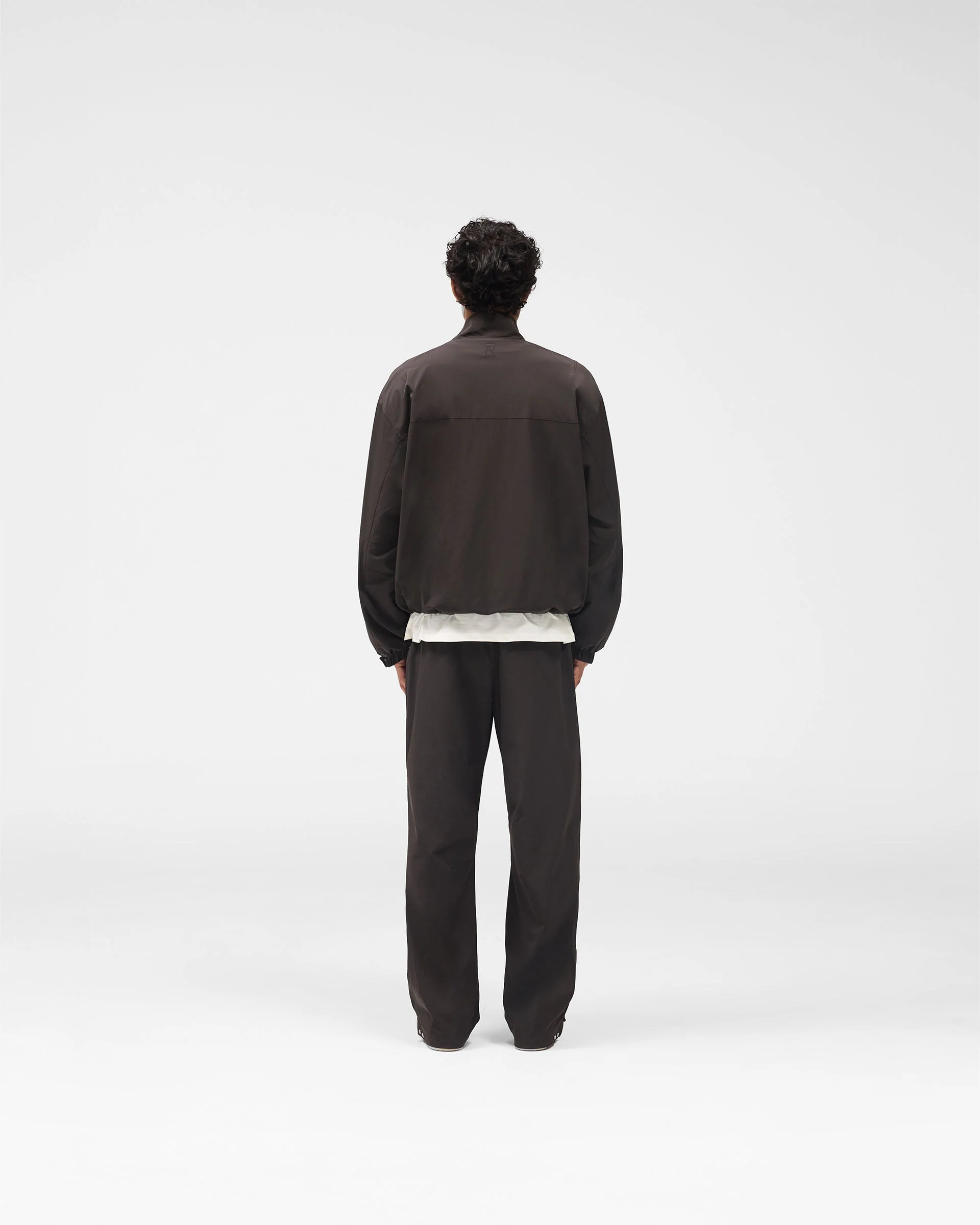 Initial Nylon Track Jacket - Coffee - Image 12