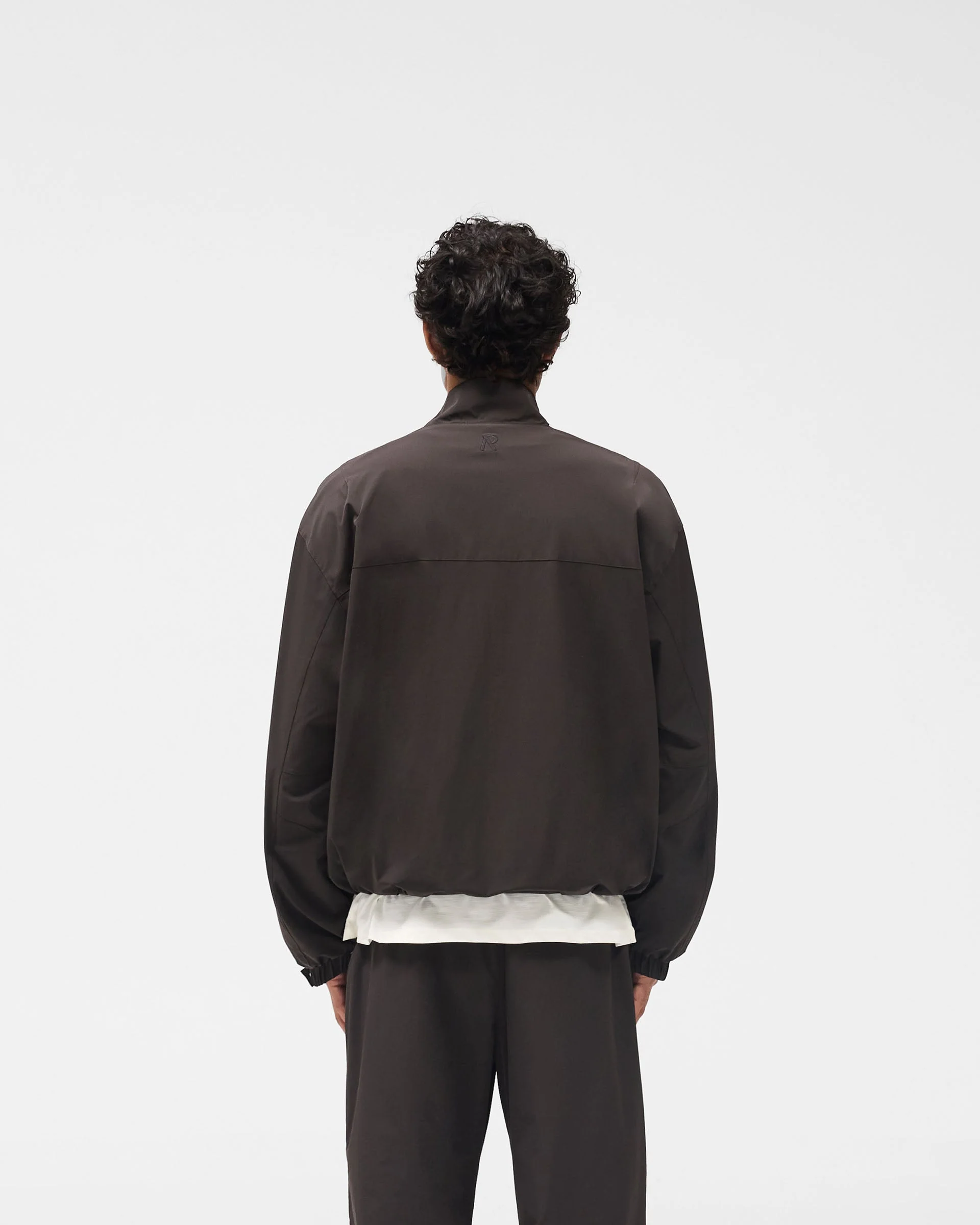 Initial Nylon Track Jacket - Coffee - Image 6