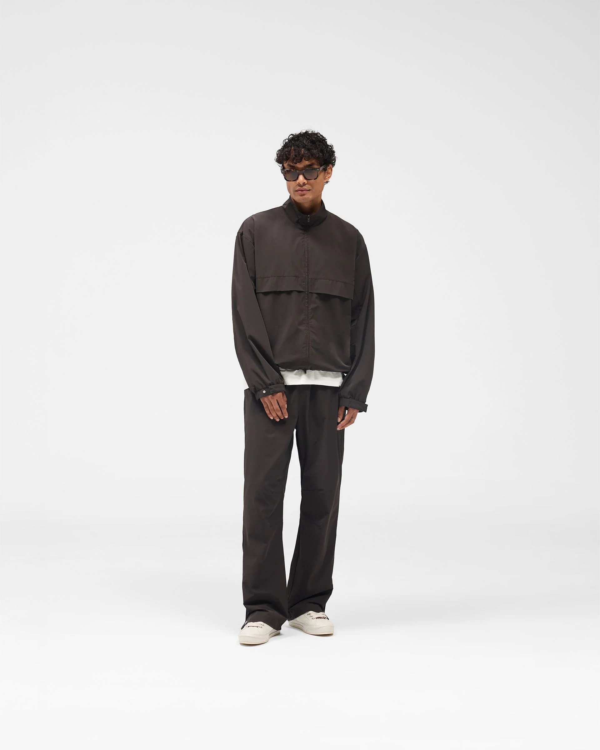 Initial Nylon Track Pant - Coffee - Image 11