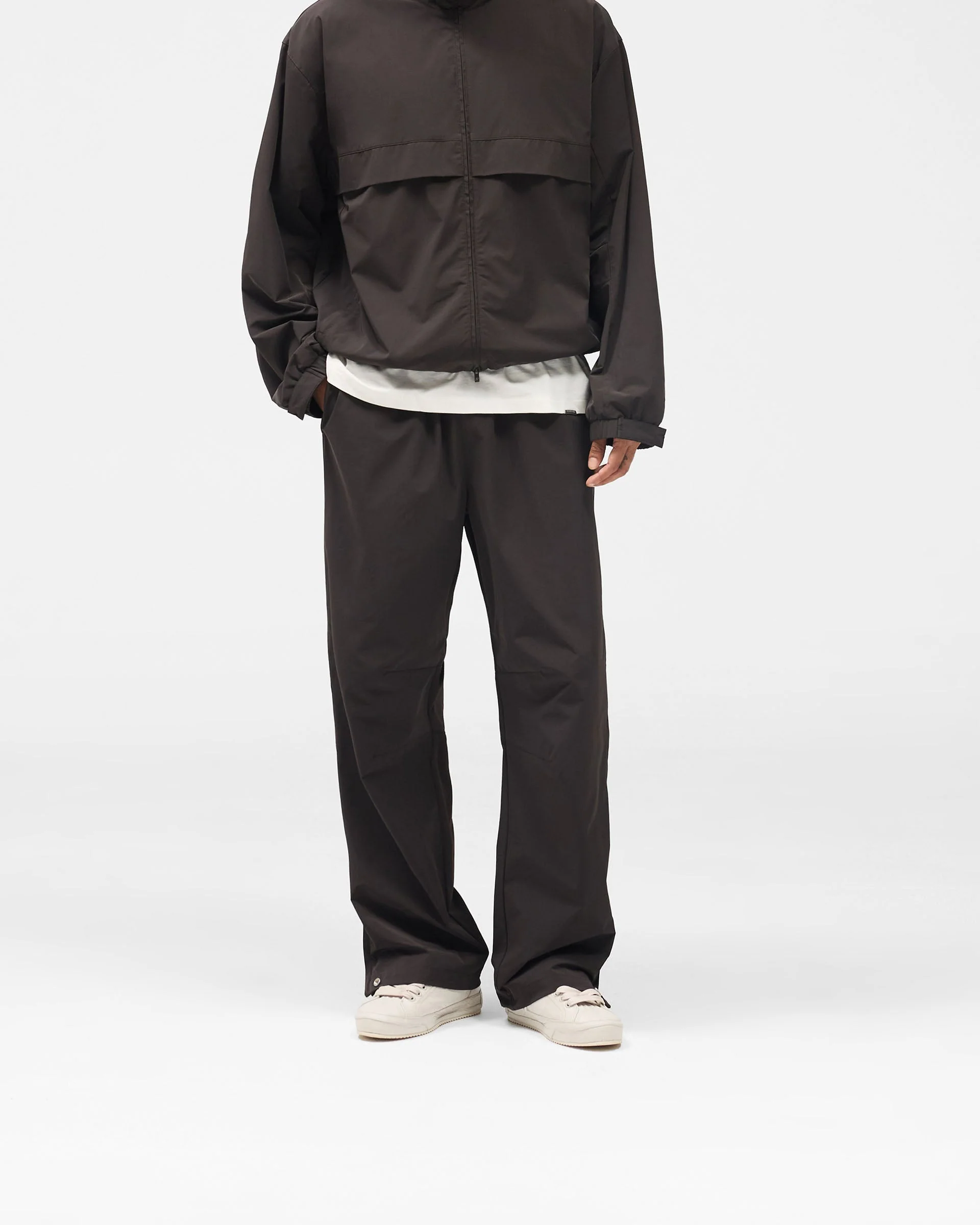 Initial Nylon Track Pant - Coffee - Image 3