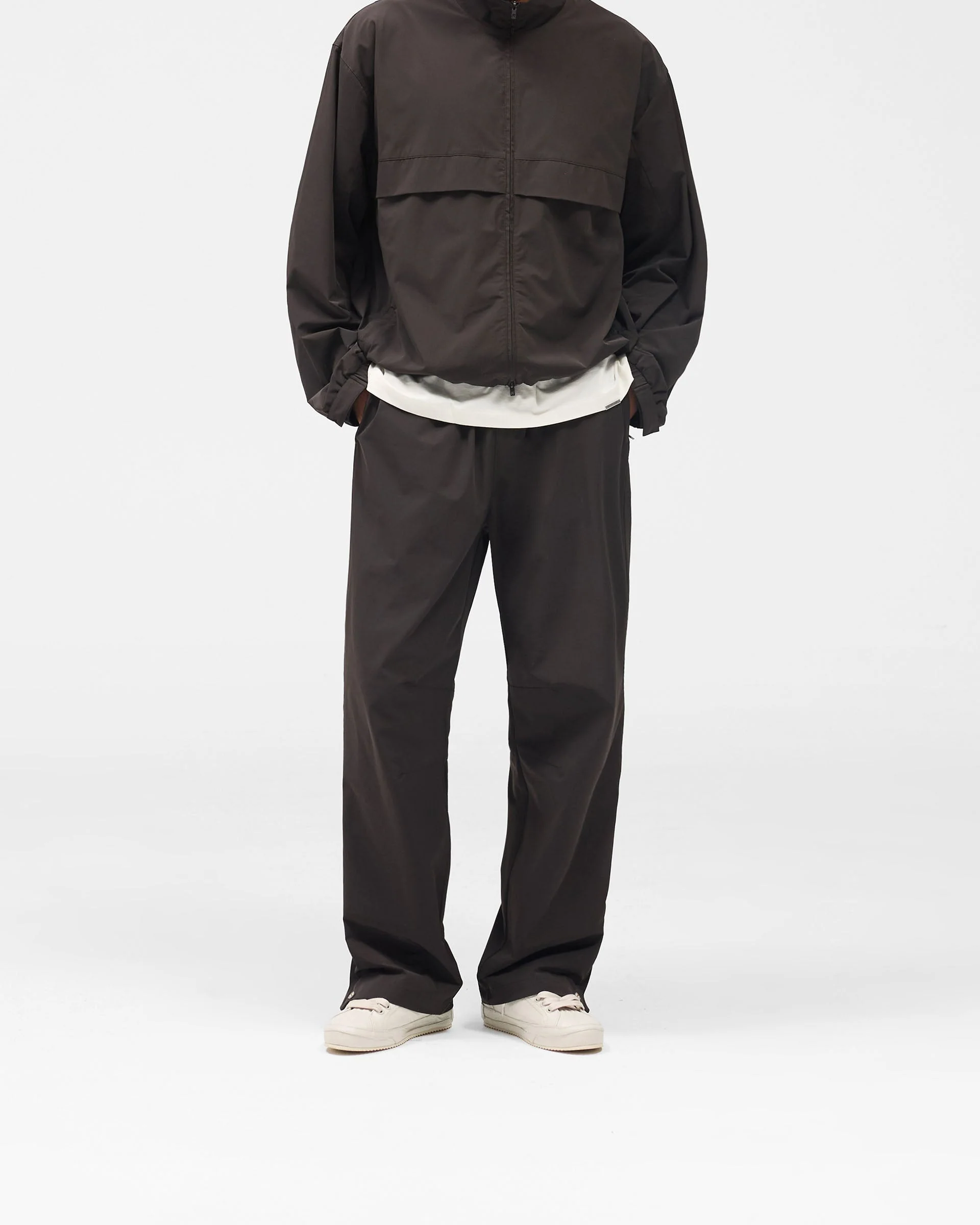 Initial Nylon Track Pant - Coffee - Image 4