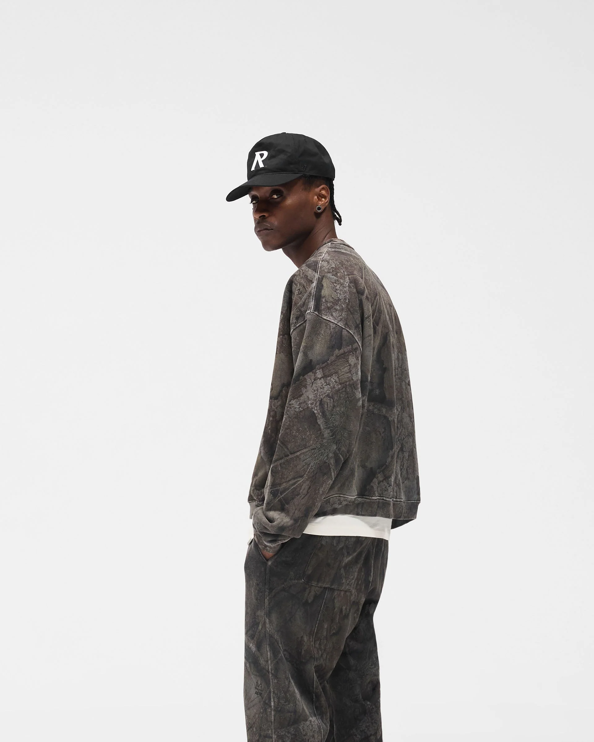 Initial Overdye Realtree® Boxy Sweater - Overdyed Black - Image 4