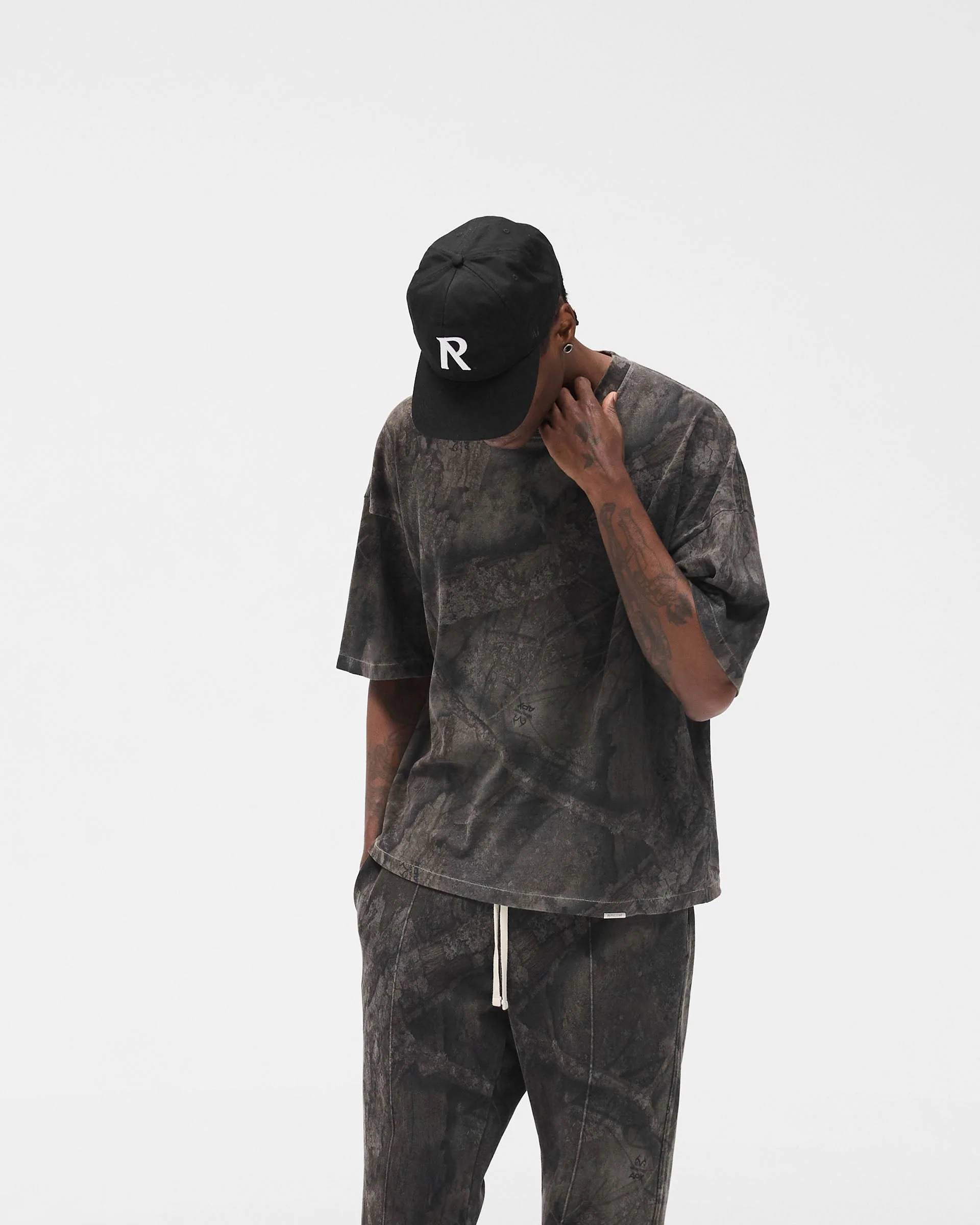 Initial Overdye Realtree® Boxy T-Shirt - Overdyed Black - Image 4