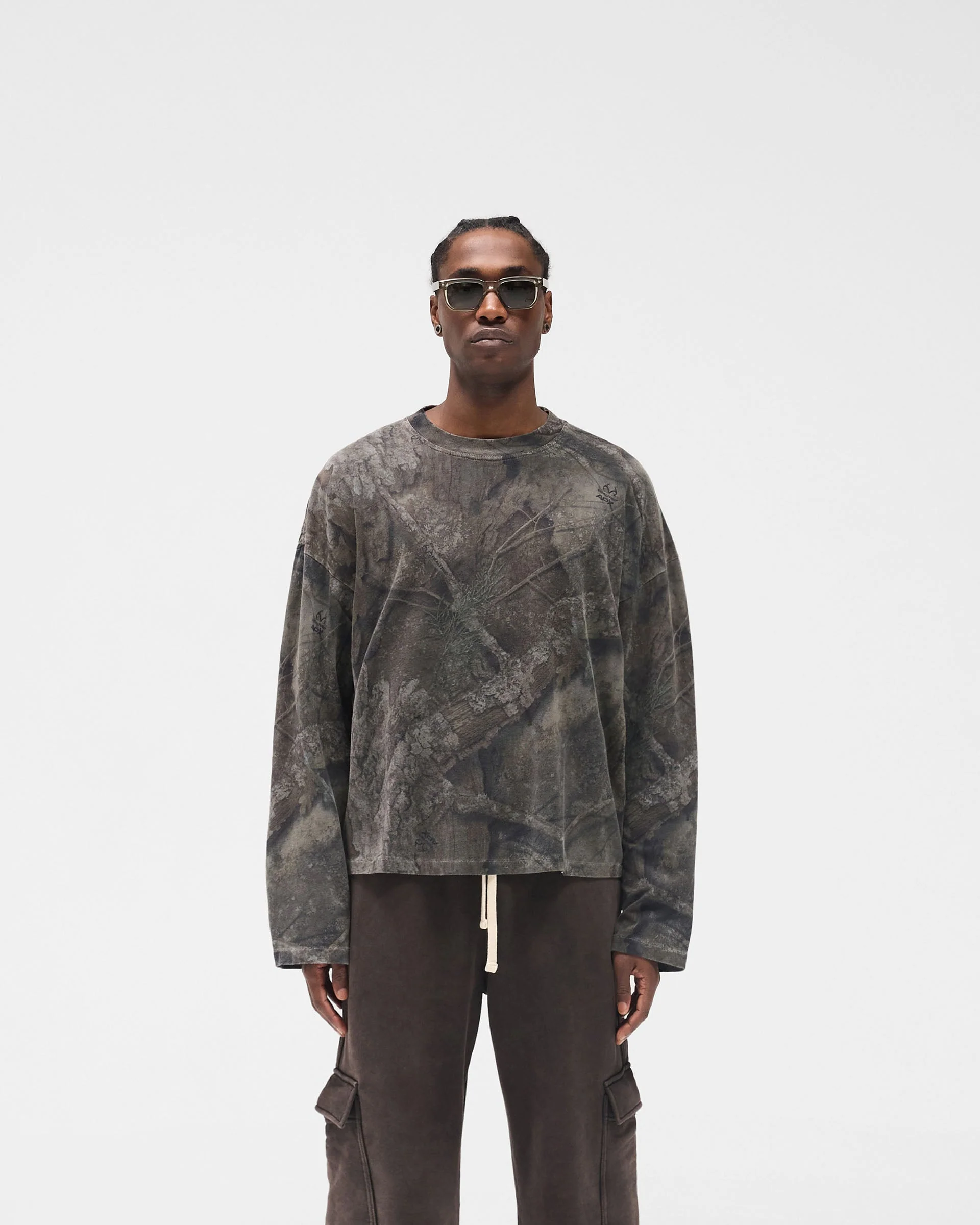 Initial Overdye Realtree® Long Sleeve T-Shirt - Overdyed Black - Image 4