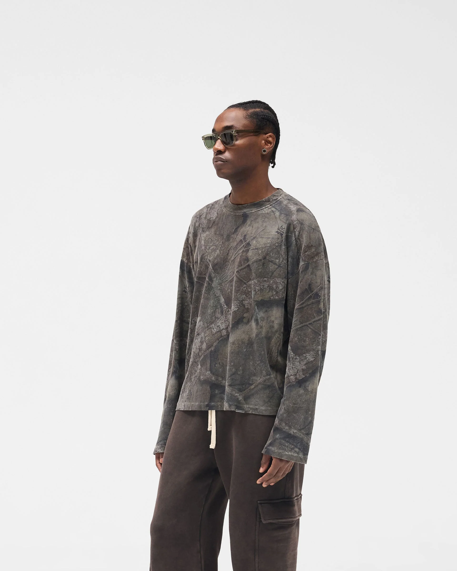 Initial Overdye Realtree® Long Sleeve T-Shirt - Overdyed Black - Image 5
