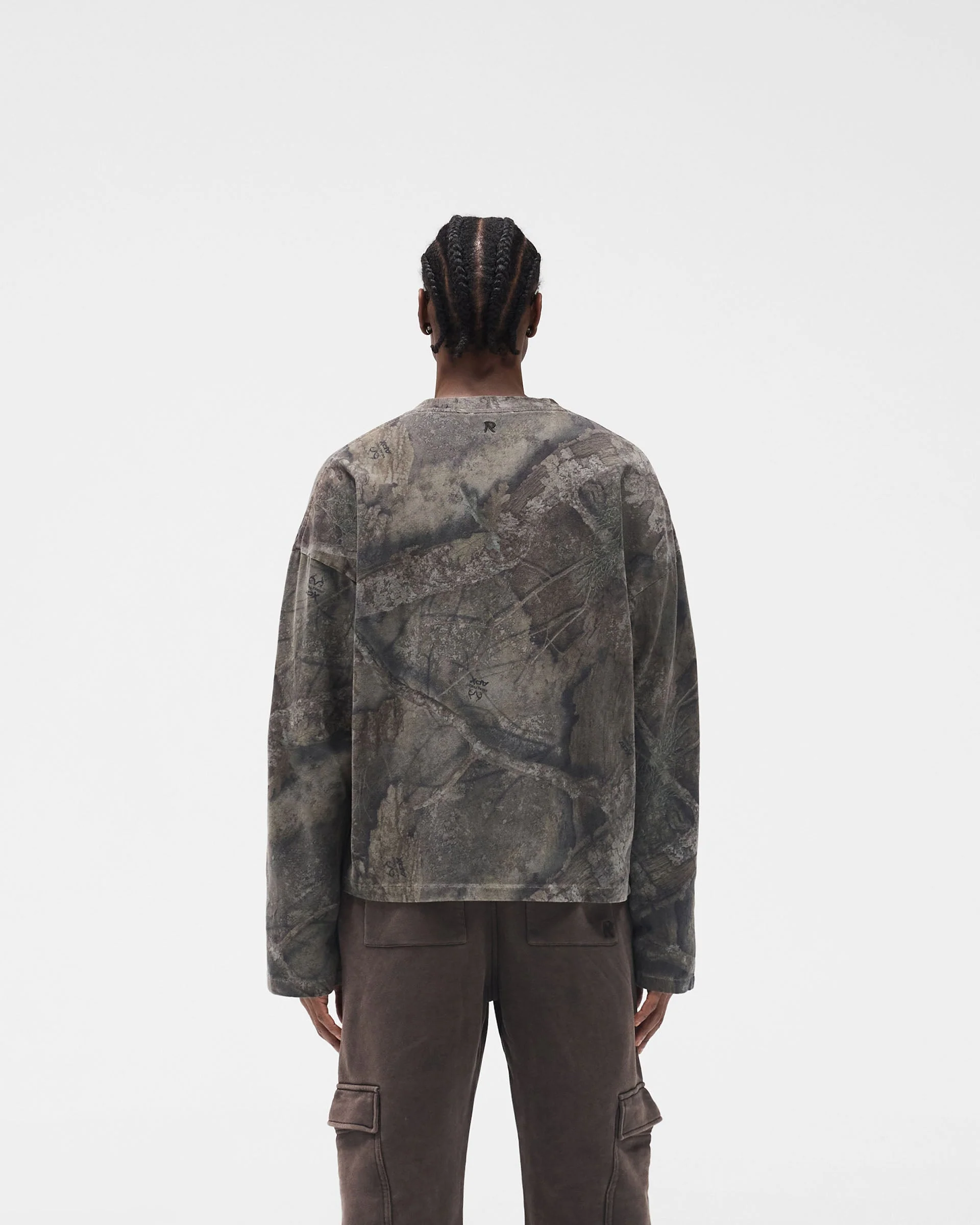 Initial Overdye Realtree® Long Sleeve T-Shirt - Overdyed Black - Image 6