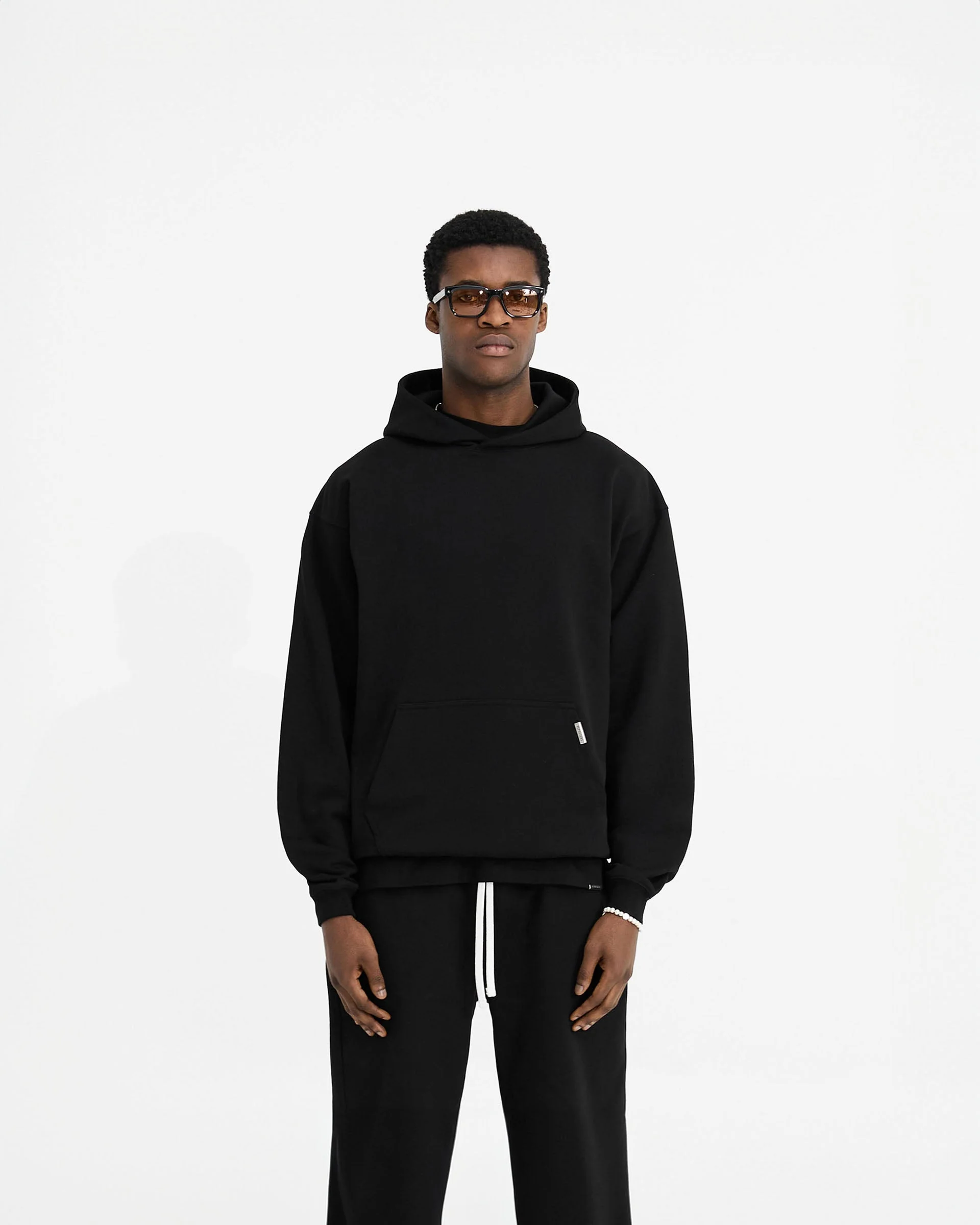 Initial Oversized Hoodie - Black - Image 3