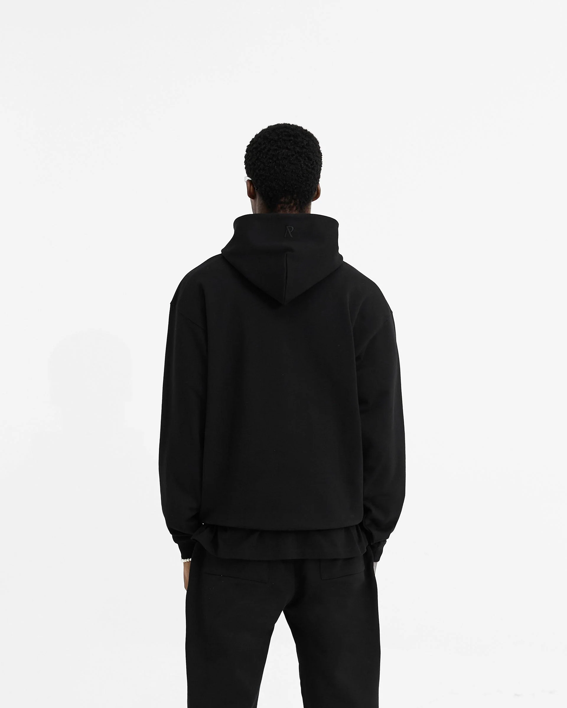 Initial Oversized Hoodie - Black - Image 4