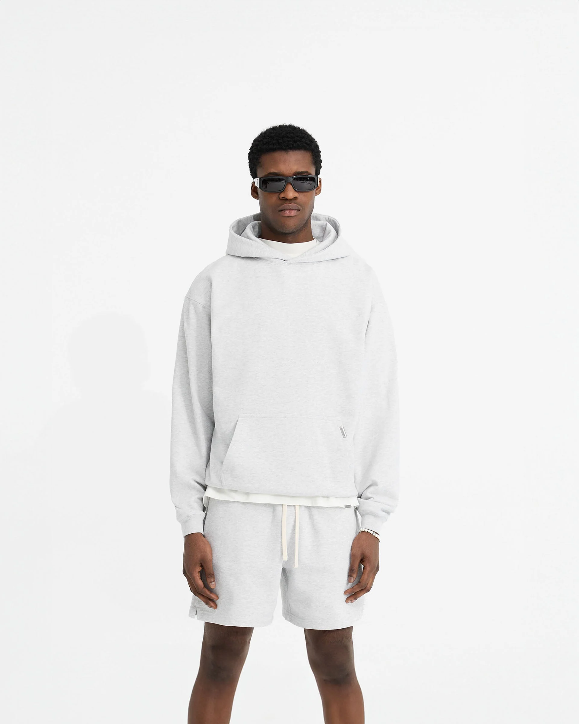 Initial Oversized Hoodie - Ice Grey Marl - Image 3