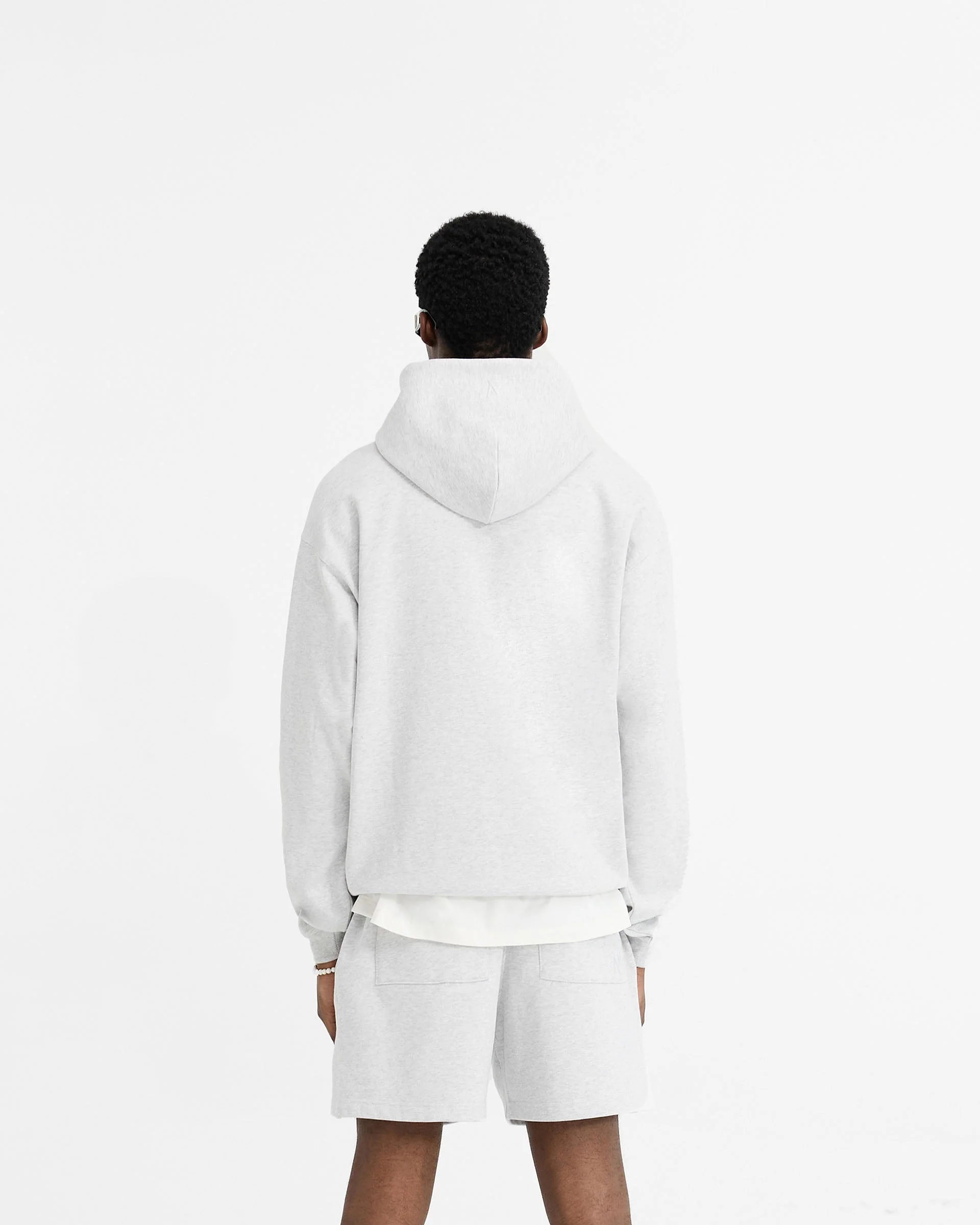 Initial Oversized Hoodie - Ice Grey Marl - Image 4