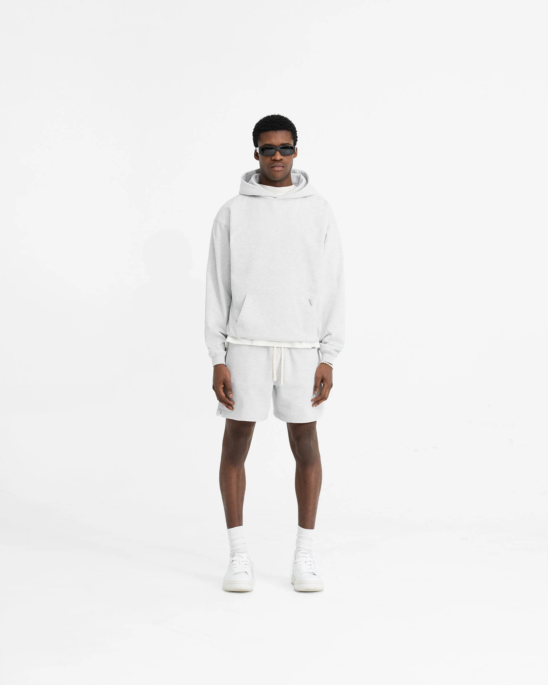 Initial Oversized Hoodie - Ice Grey Marl - Image 5