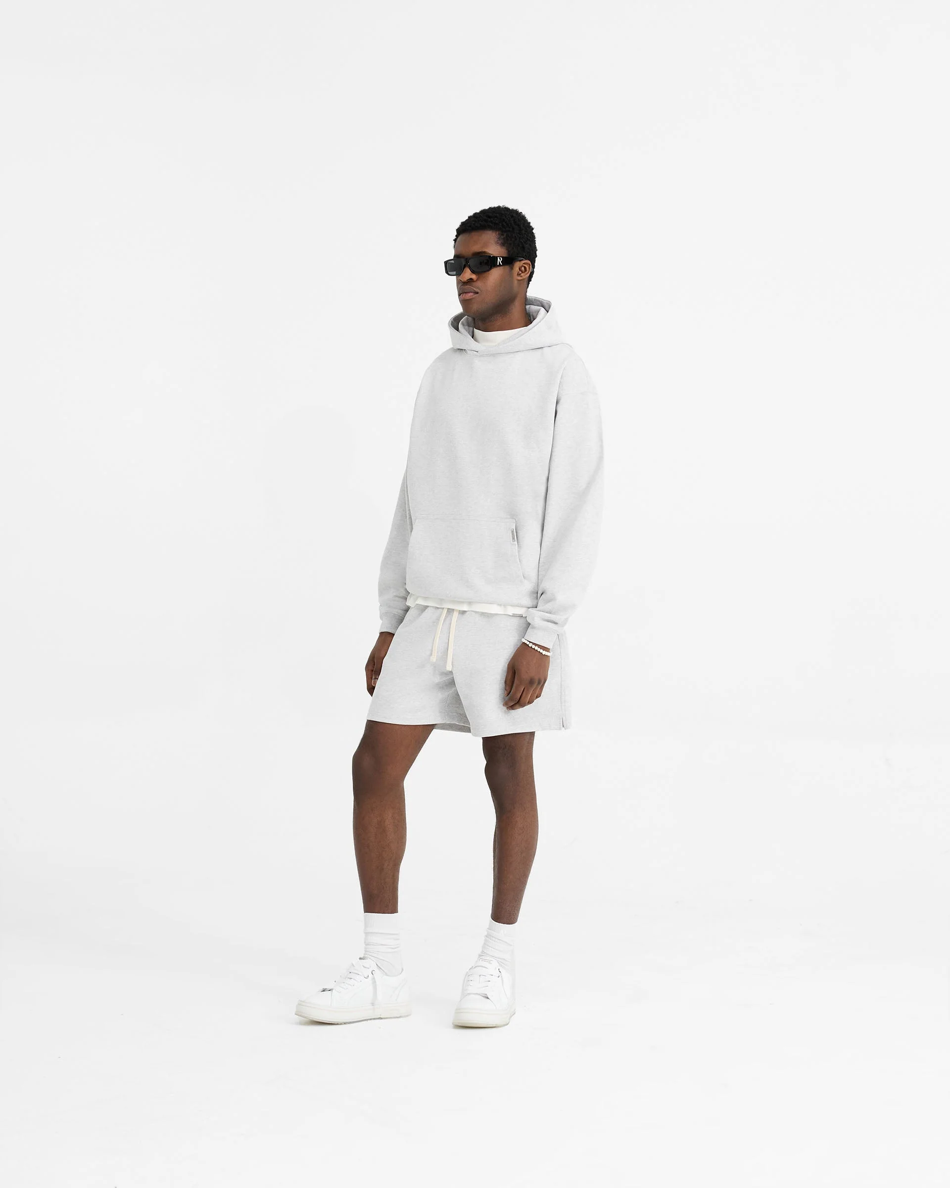 Initial Oversized Hoodie - Ice Grey Marl - Image 6