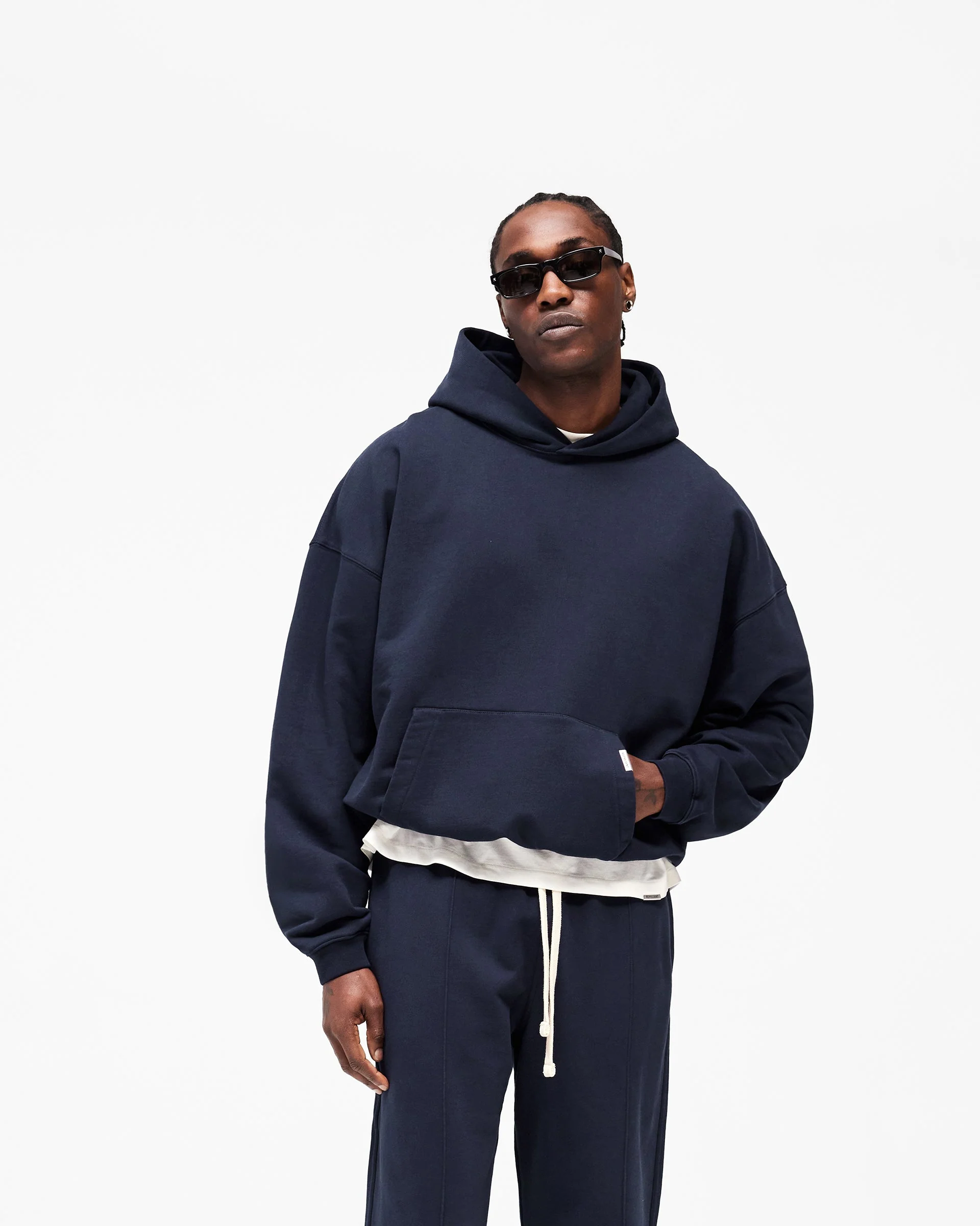 Initial Oversized Hoodie - Midnight Navy - Image 2
