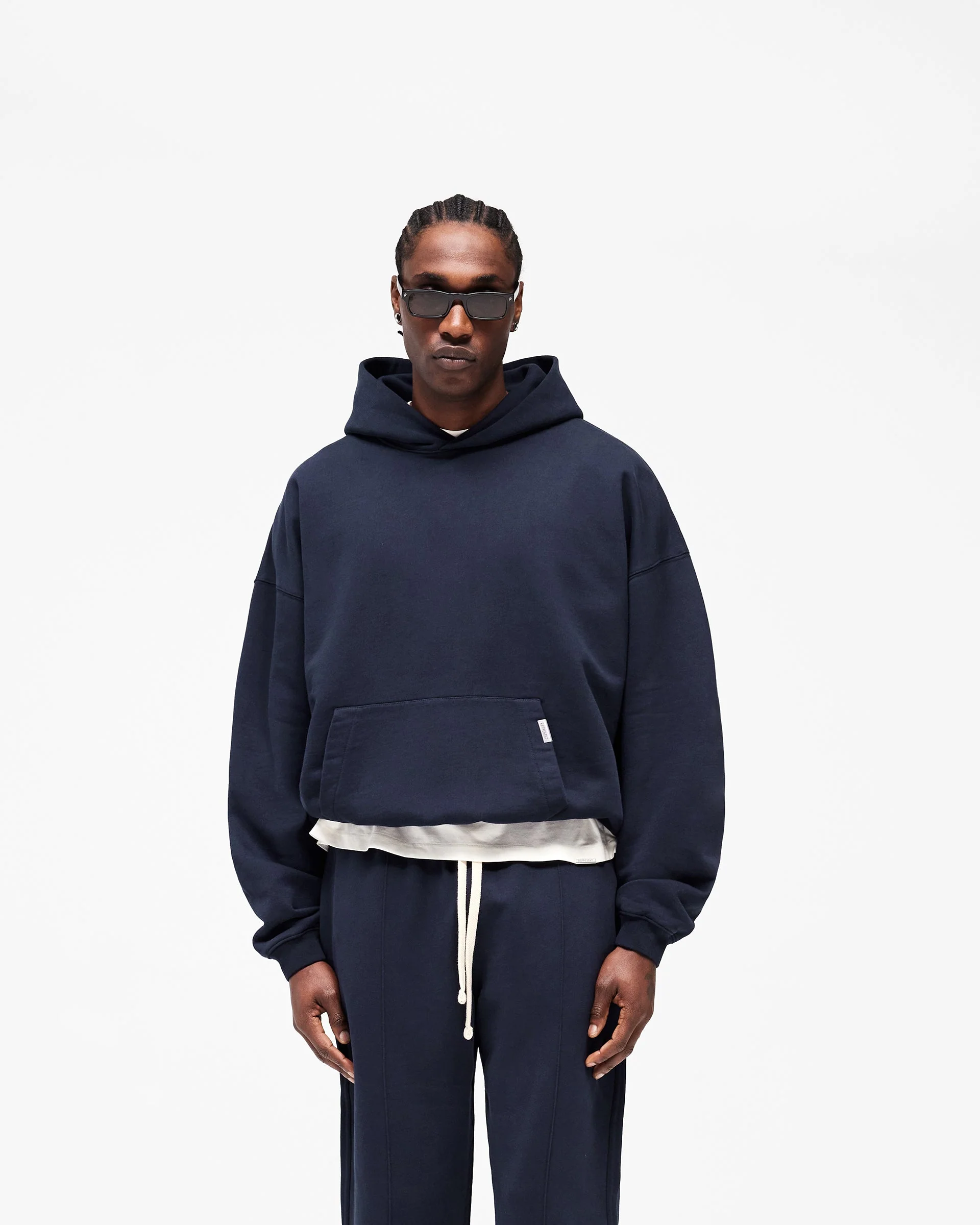 Initial Oversized Hoodie - Midnight Navy - Image 3