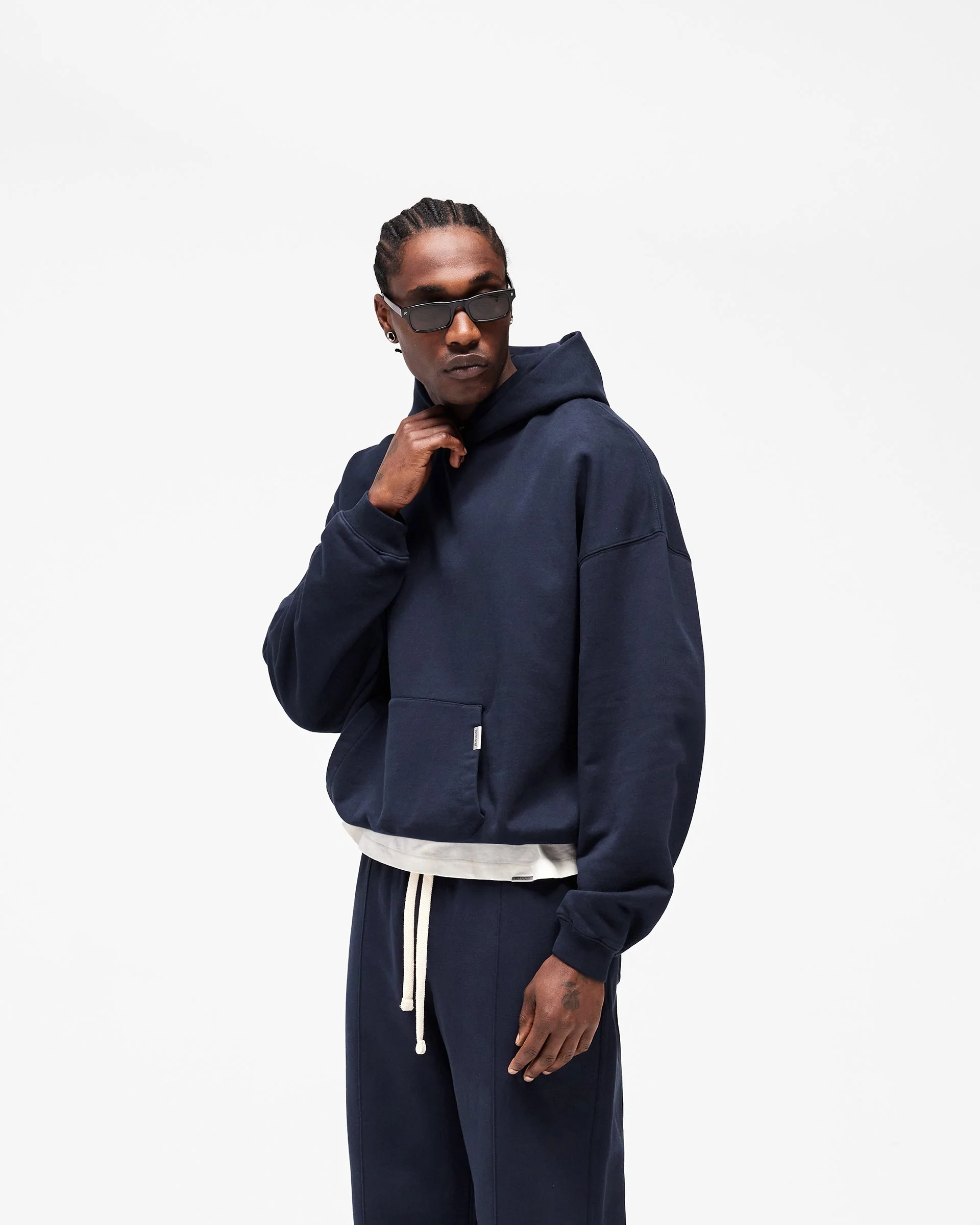 Initial Oversized Hoodie - Midnight Navy - Image 4