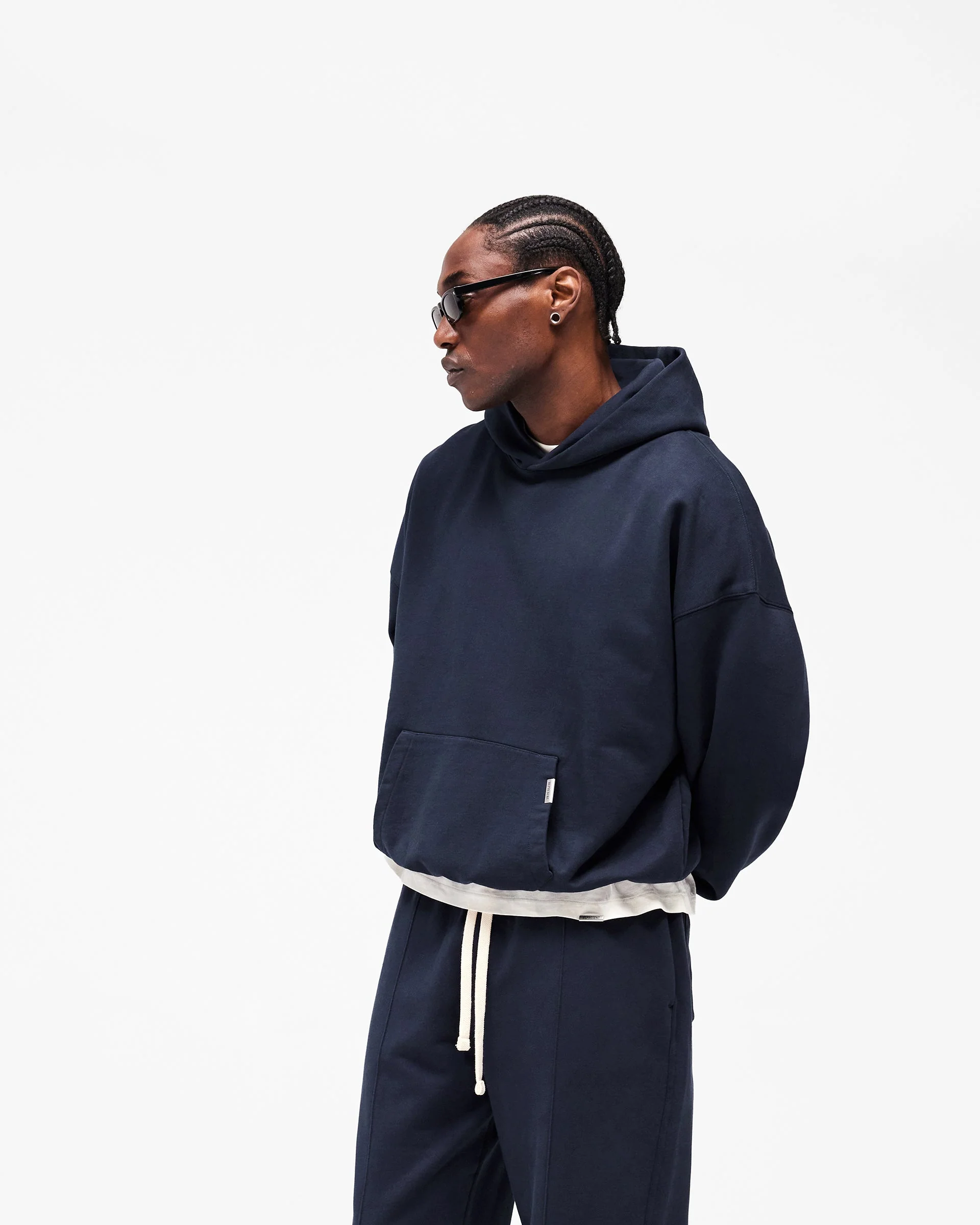 Initial Oversized Hoodie - Midnight Navy - Image 5