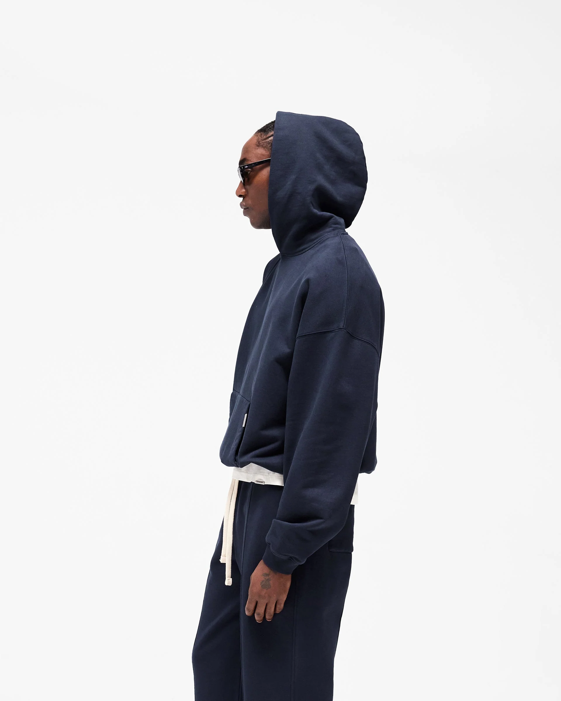Initial Oversized Hoodie - Midnight Navy - Image 6