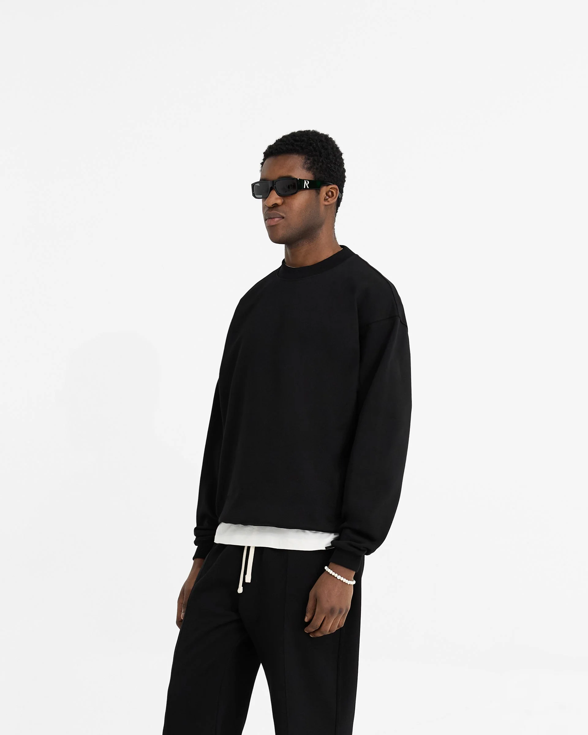 Initial Oversized Sweater - Black - Image 2